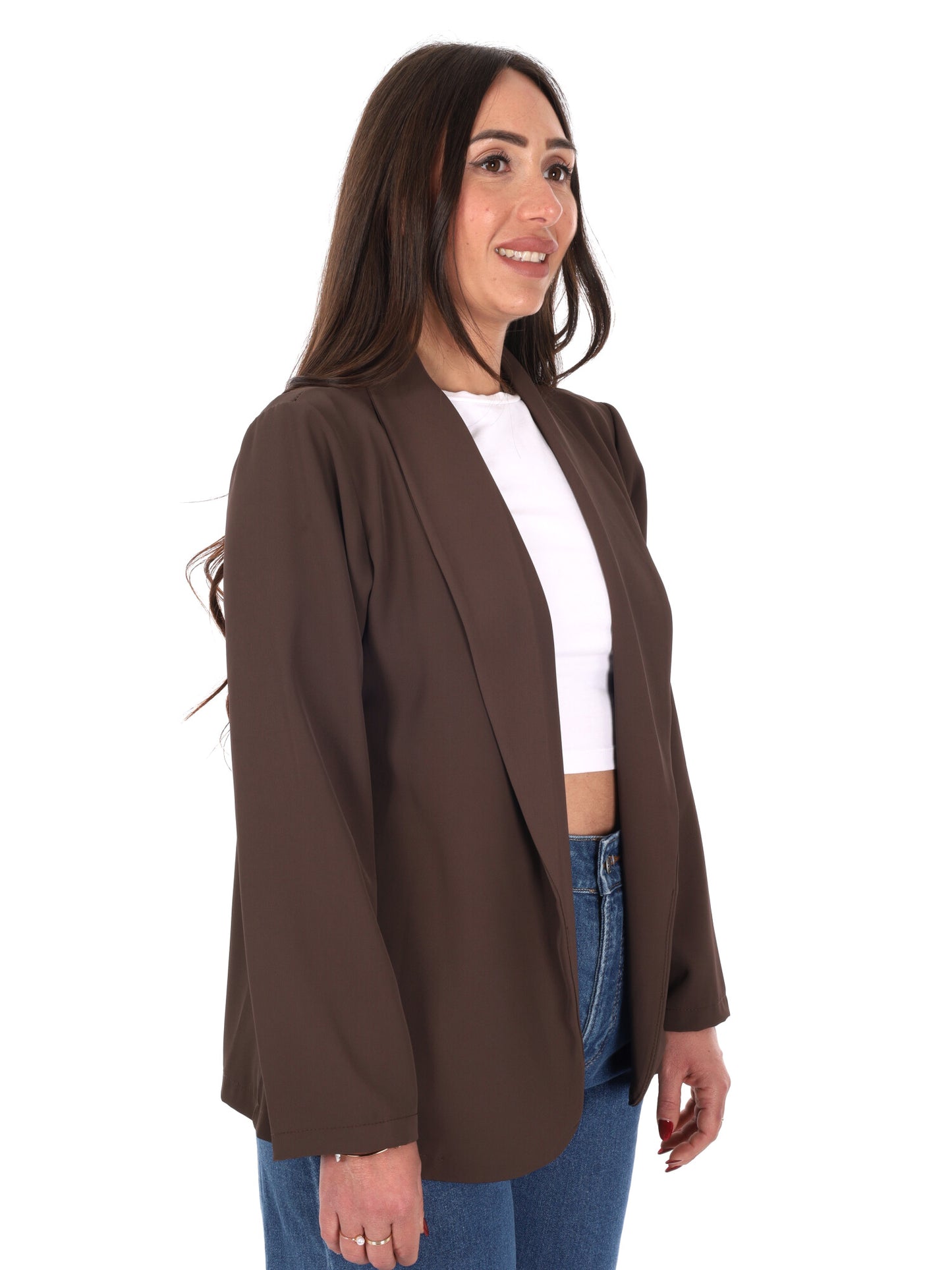 Giacca blazer Miss Love beige da donna per primavera estate
