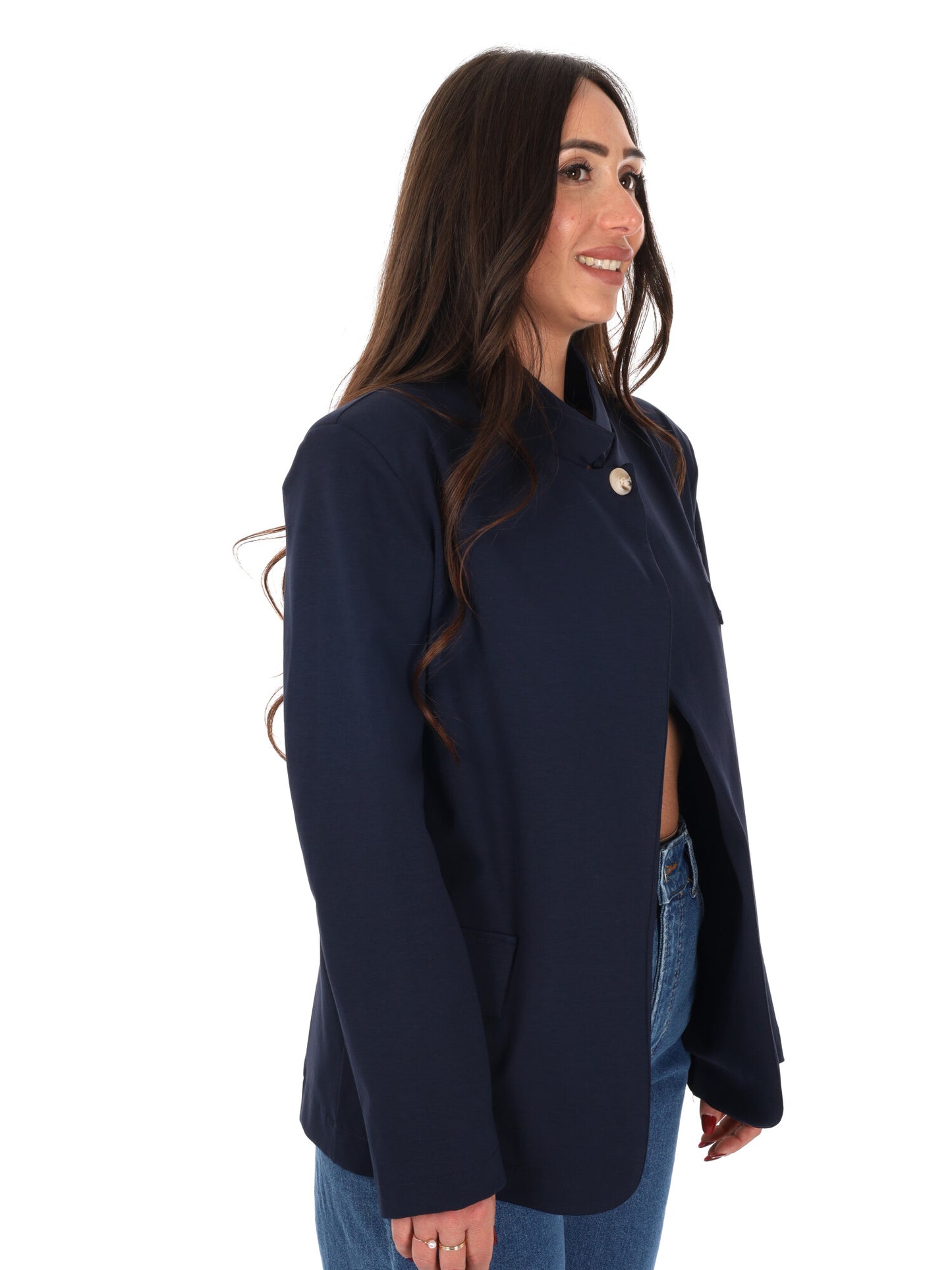 Miss Love giacca blazer donna blu elegante e versatile
