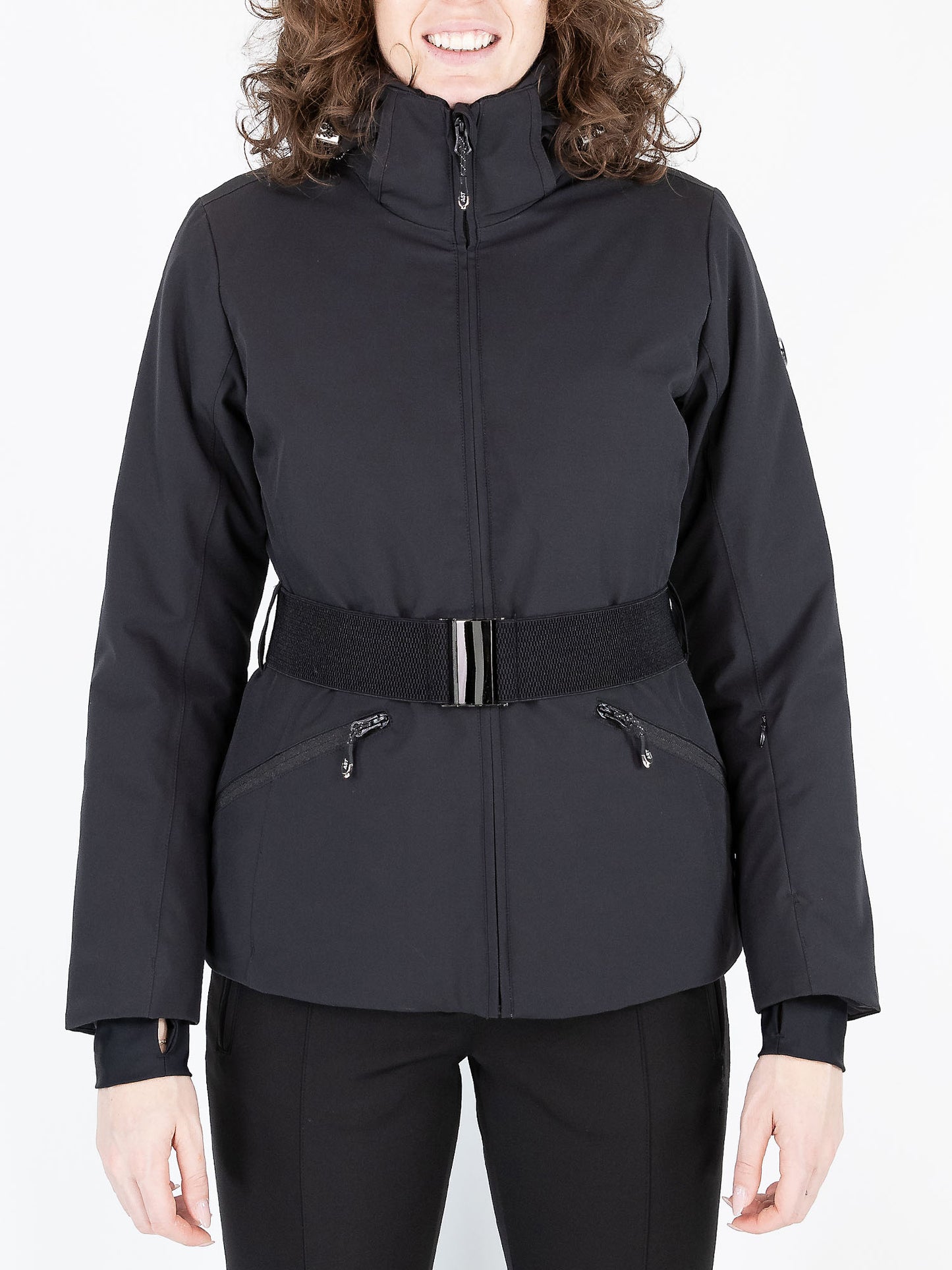 GIACCA SCI CON CINTURA ASTROLABIO DA DONNA NERO