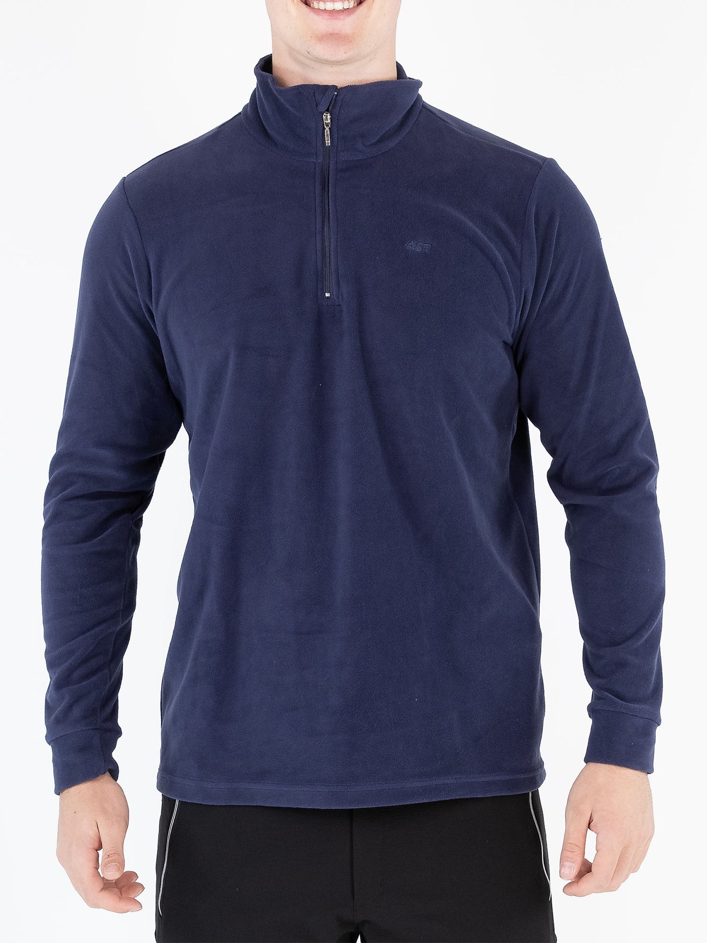 FELPA PILE MEZZA ZIP ASTROLABIO DA UOMO BLU