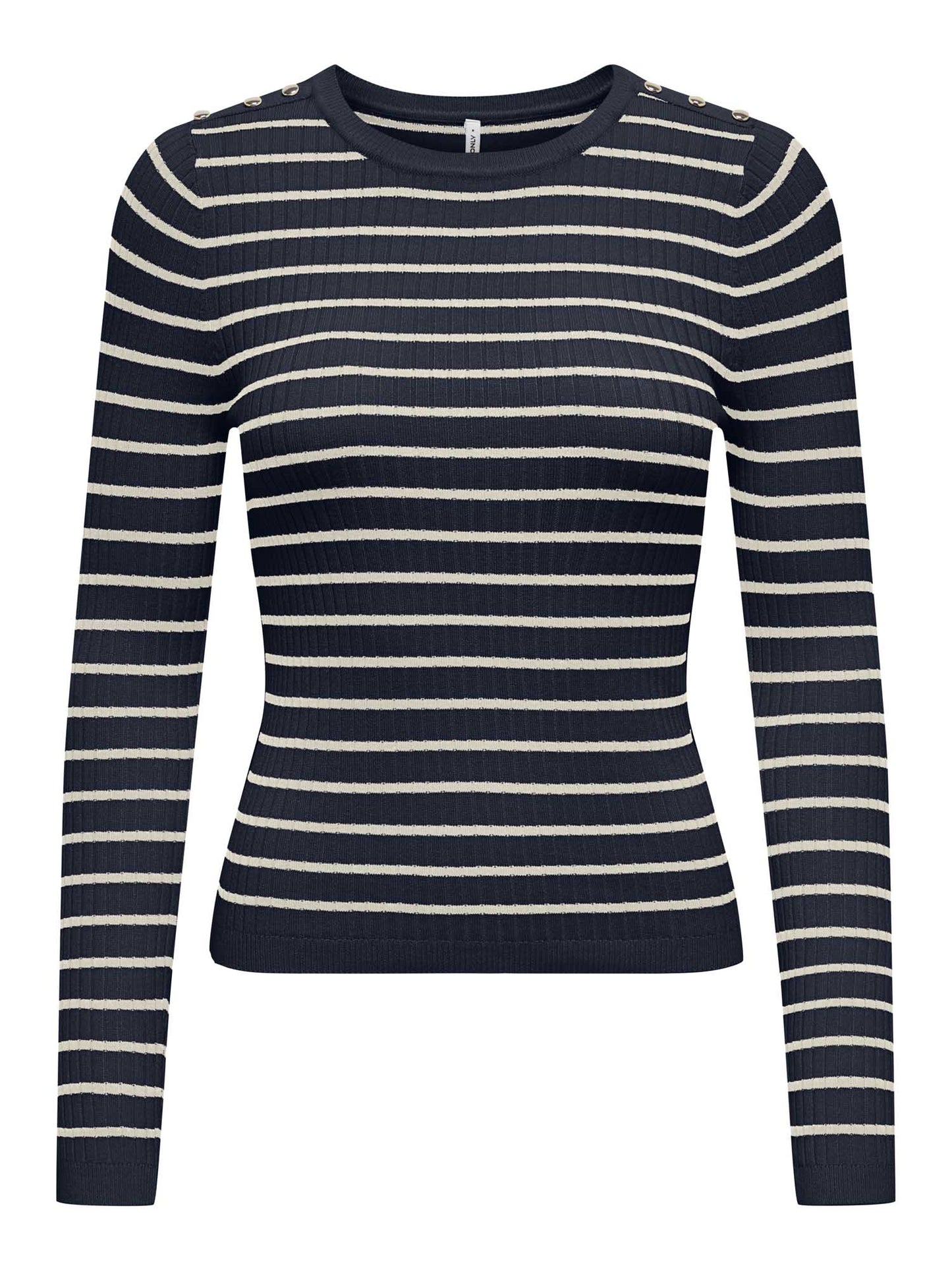 ONLY MILA LS STRIPE - BLU-BIANCO