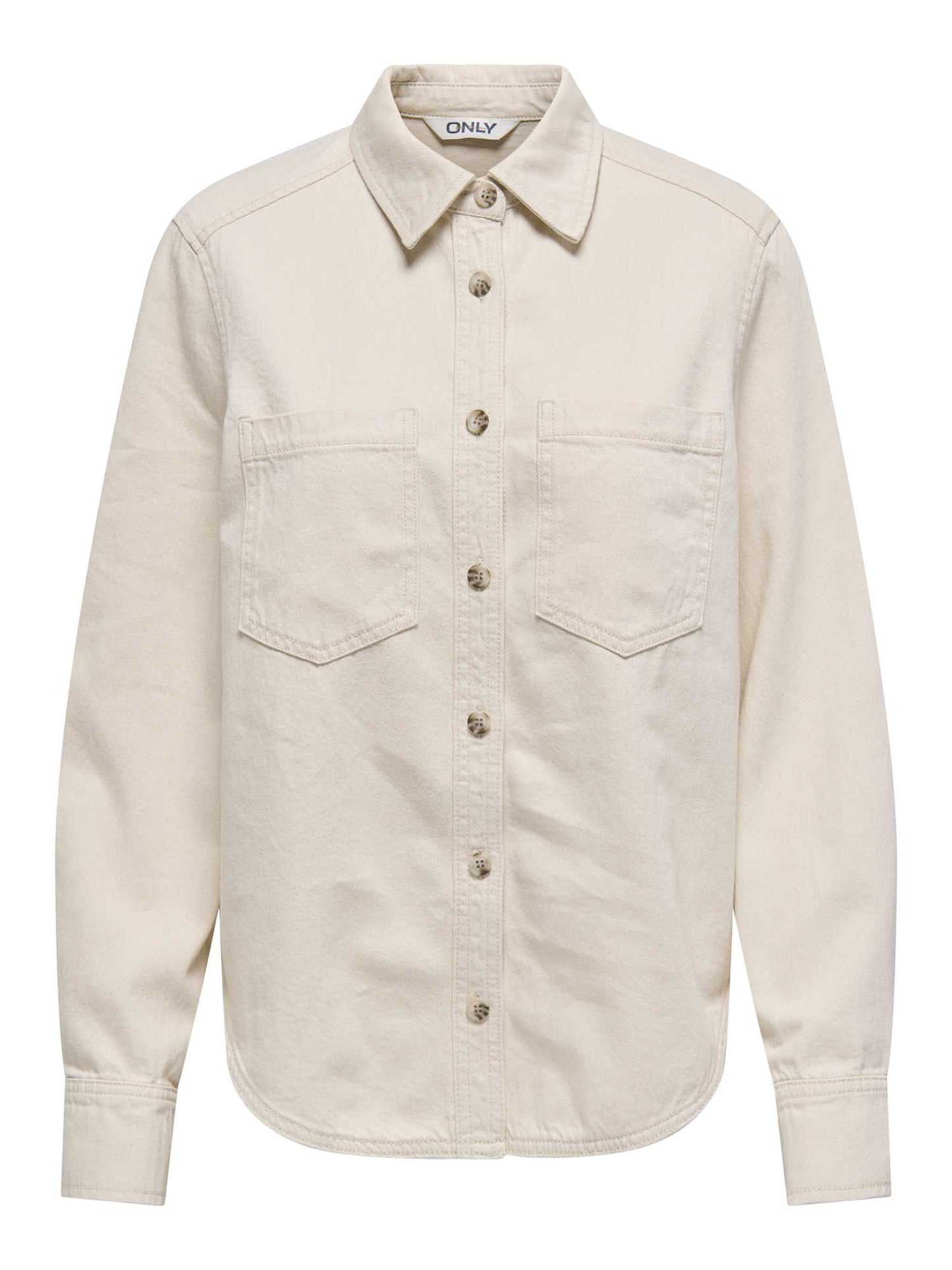 ONLY SILLA L/S FITTE - ECRU'
