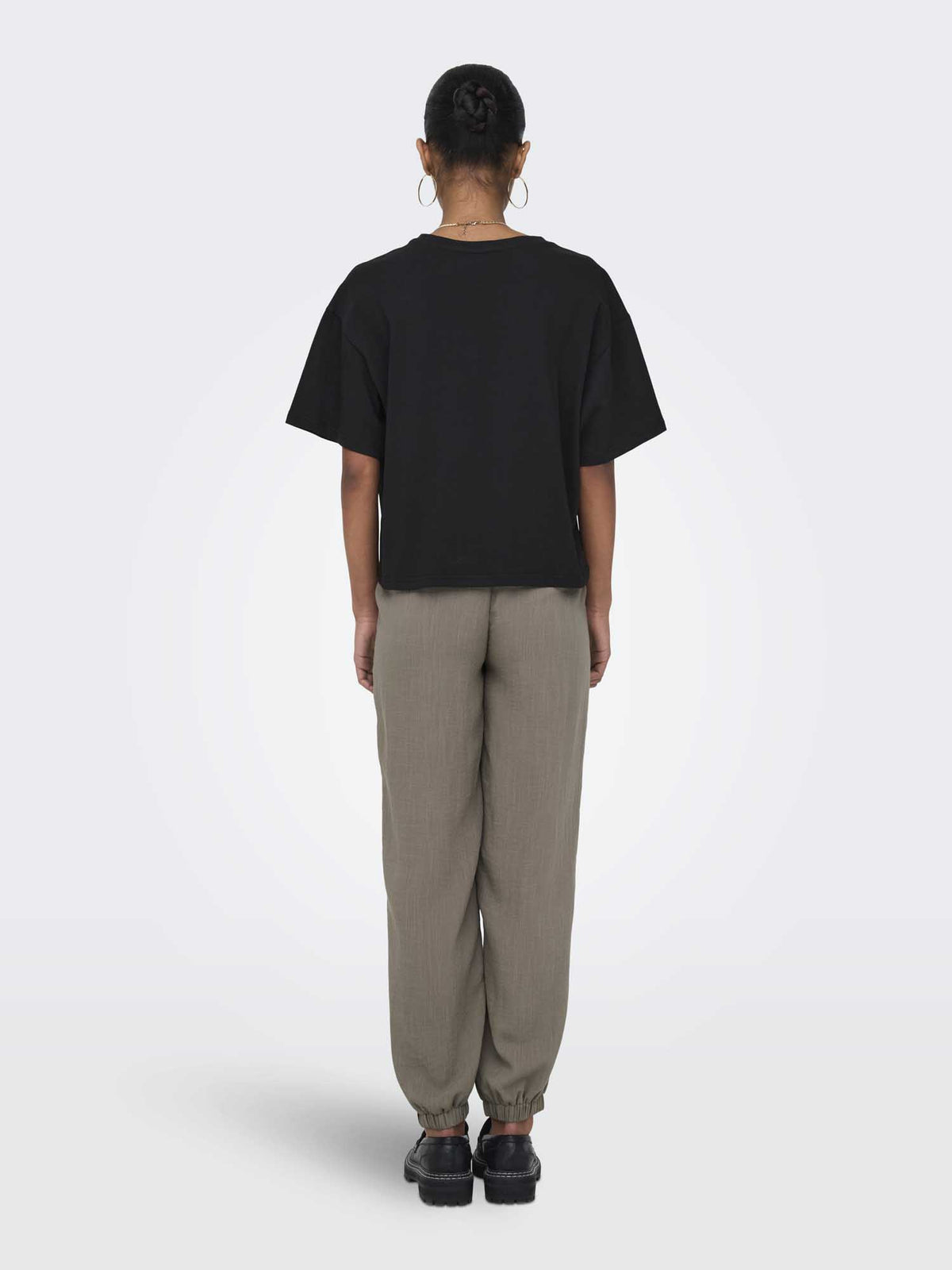 Only terza t-shirt da donna nero