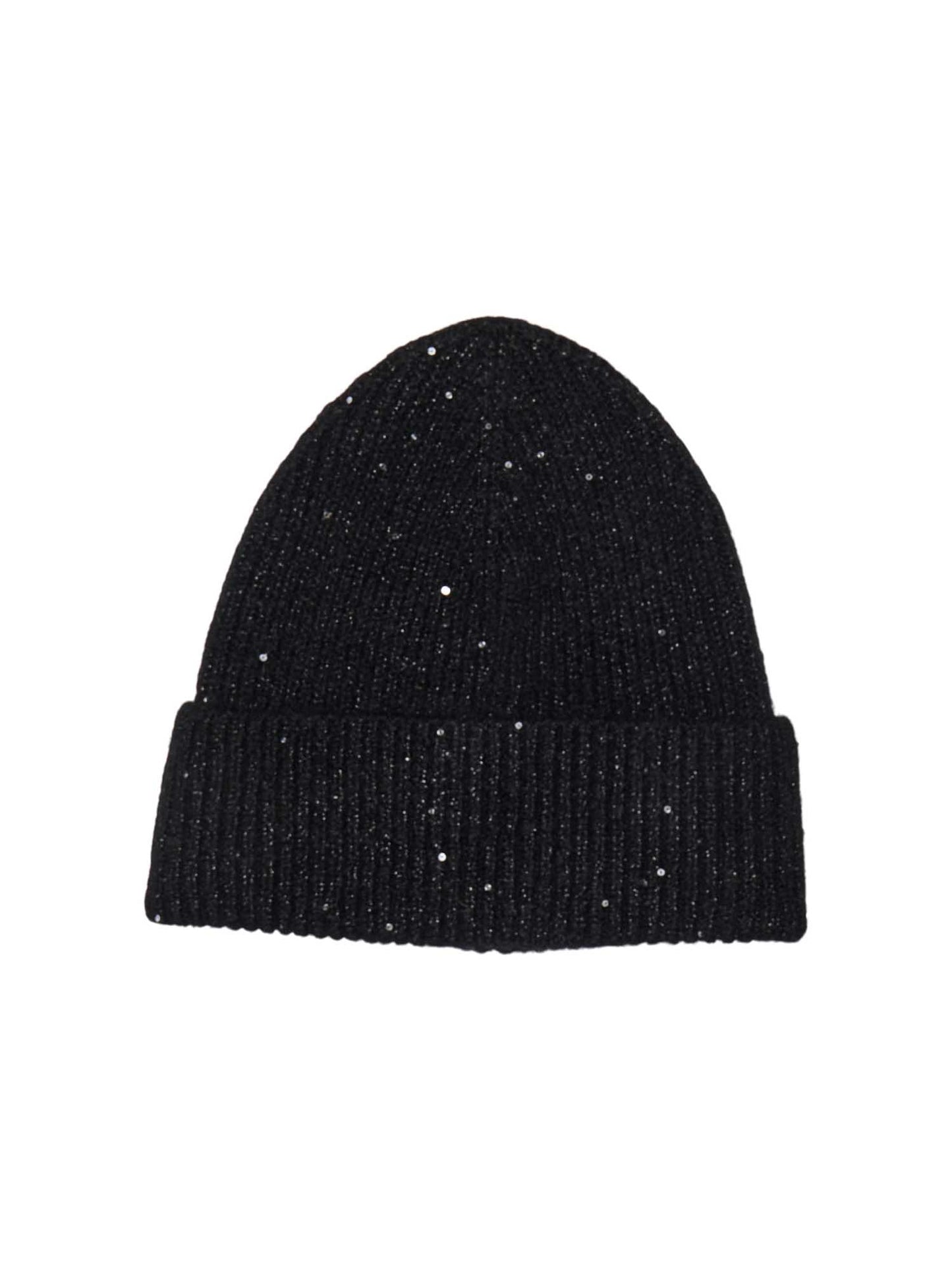 CAPPELLO IN MAGLIA GLITTERATA ONLY DA RAGAZZA NERO