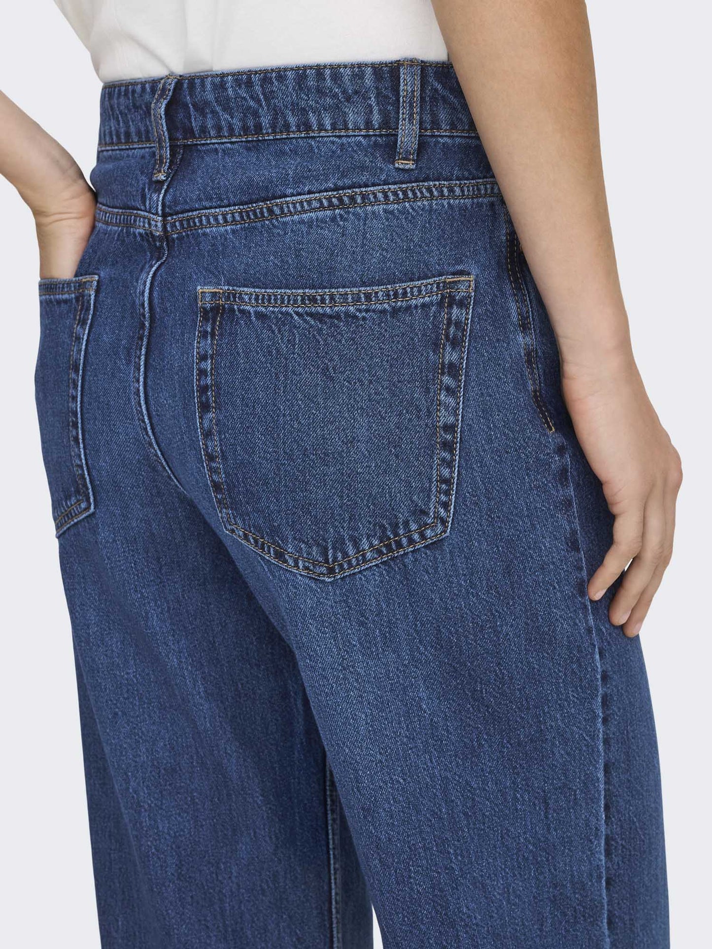 Only Madisson, jeans wide leg dark da donna in cotone