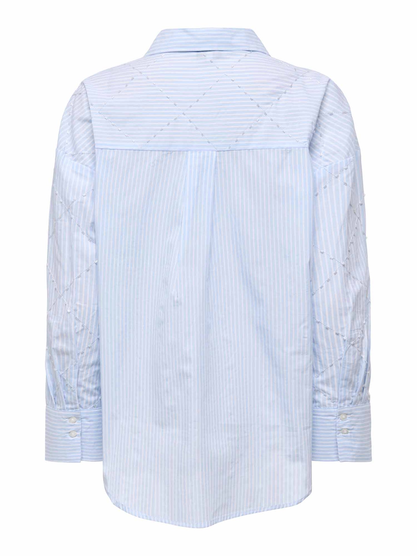 Camicia in tessuto leggero blu da donna Only, stile casual