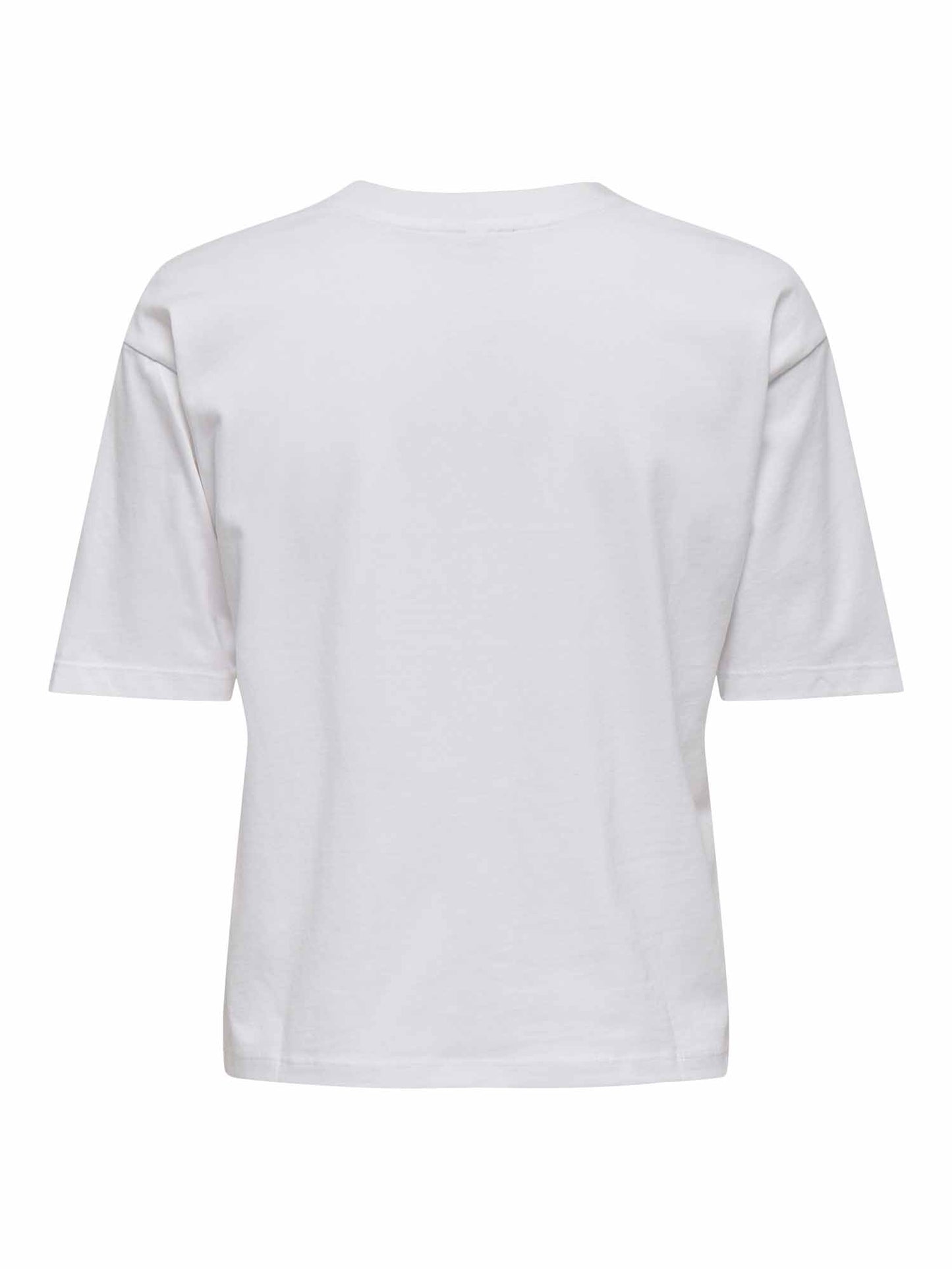 T-shirt boxy da donna Only Rhine bianca casual