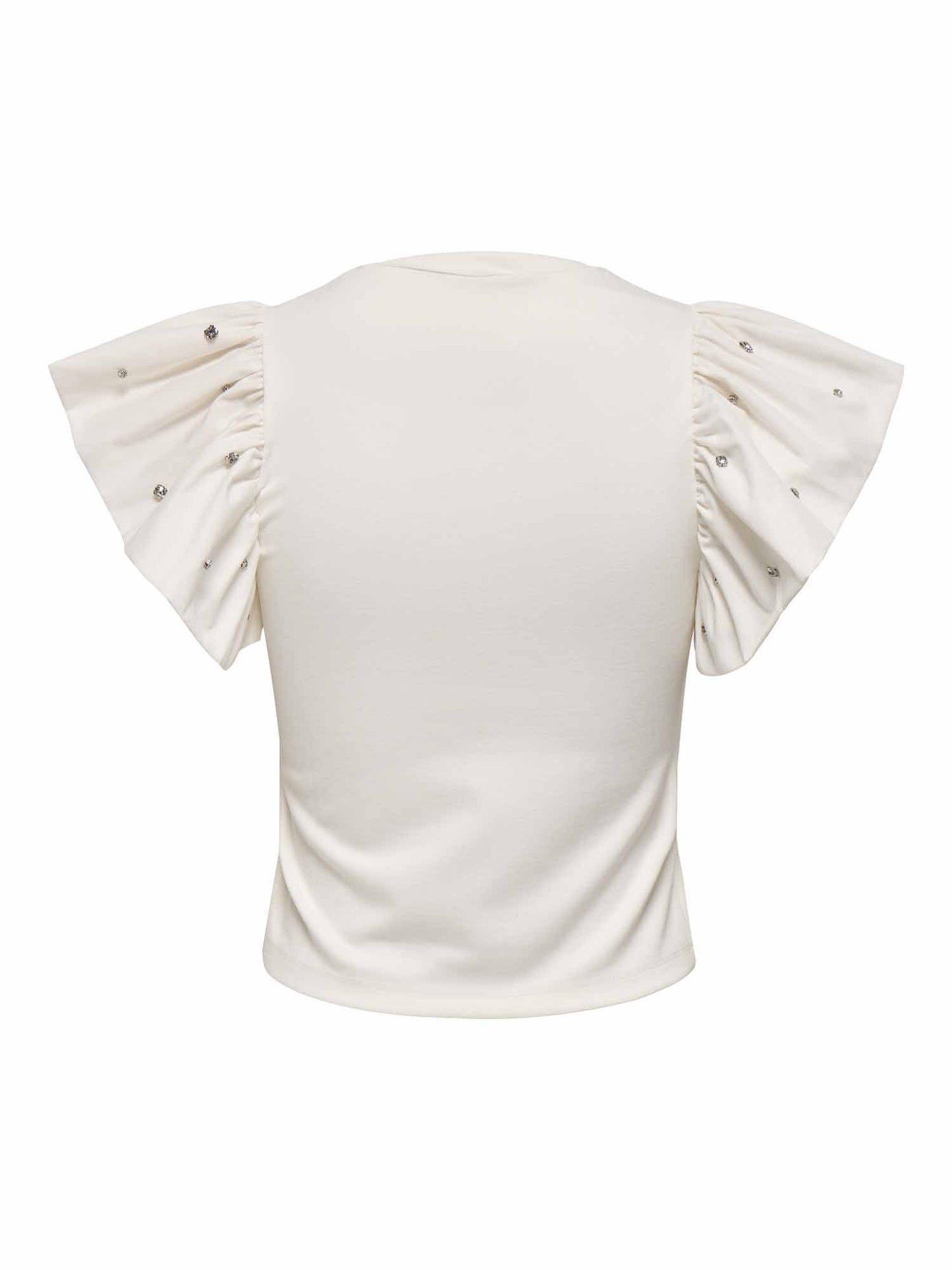 Only Macy, t-shirt maniche corte donna bianca