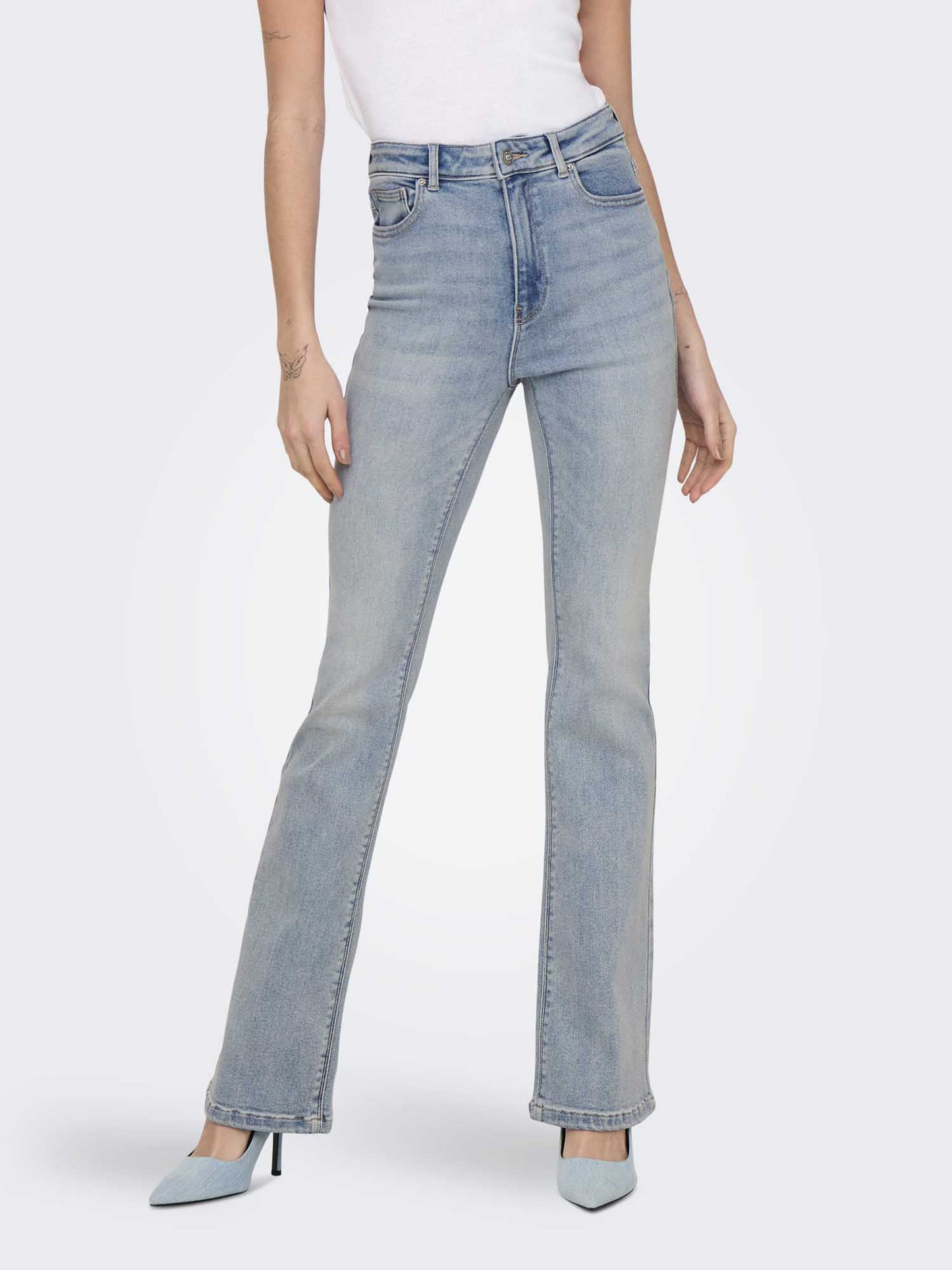 ONLY MILA HW FLARED - JEANS CHIARO