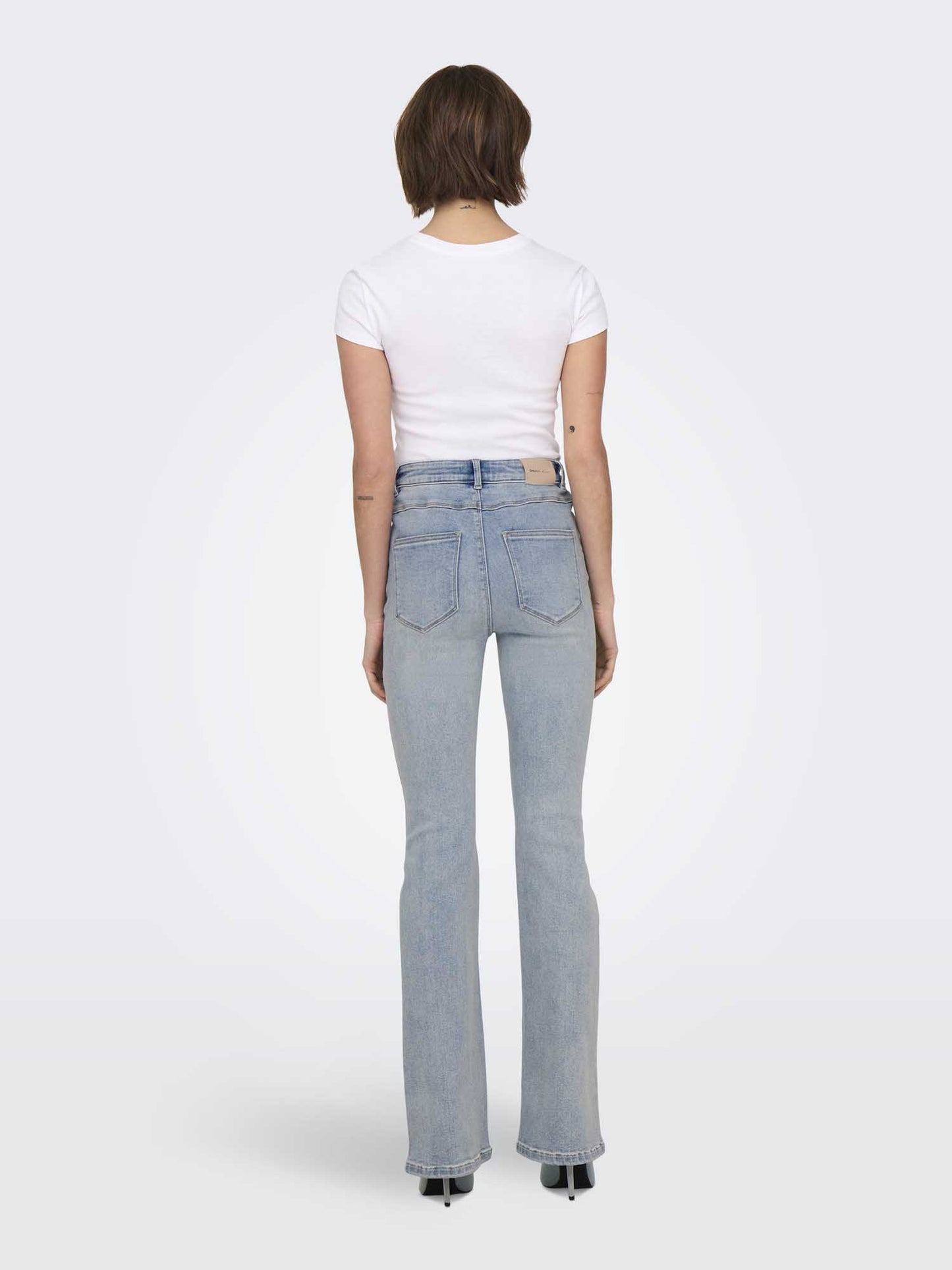 ONLY MILA HW FLARED - JEANS CHIARO