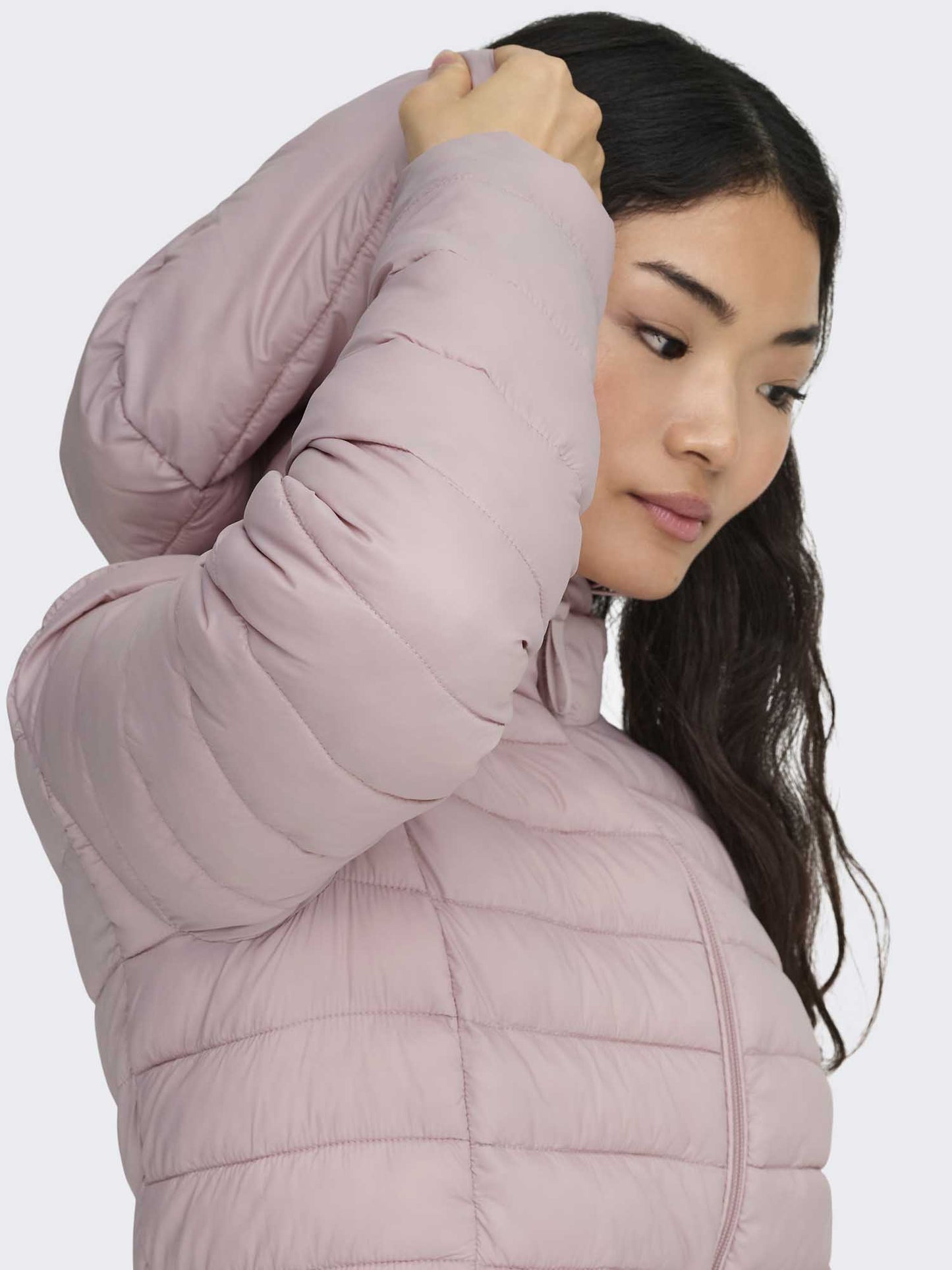 Only Onltahia, giubbotto imbottito rosa da donna con cappuccio