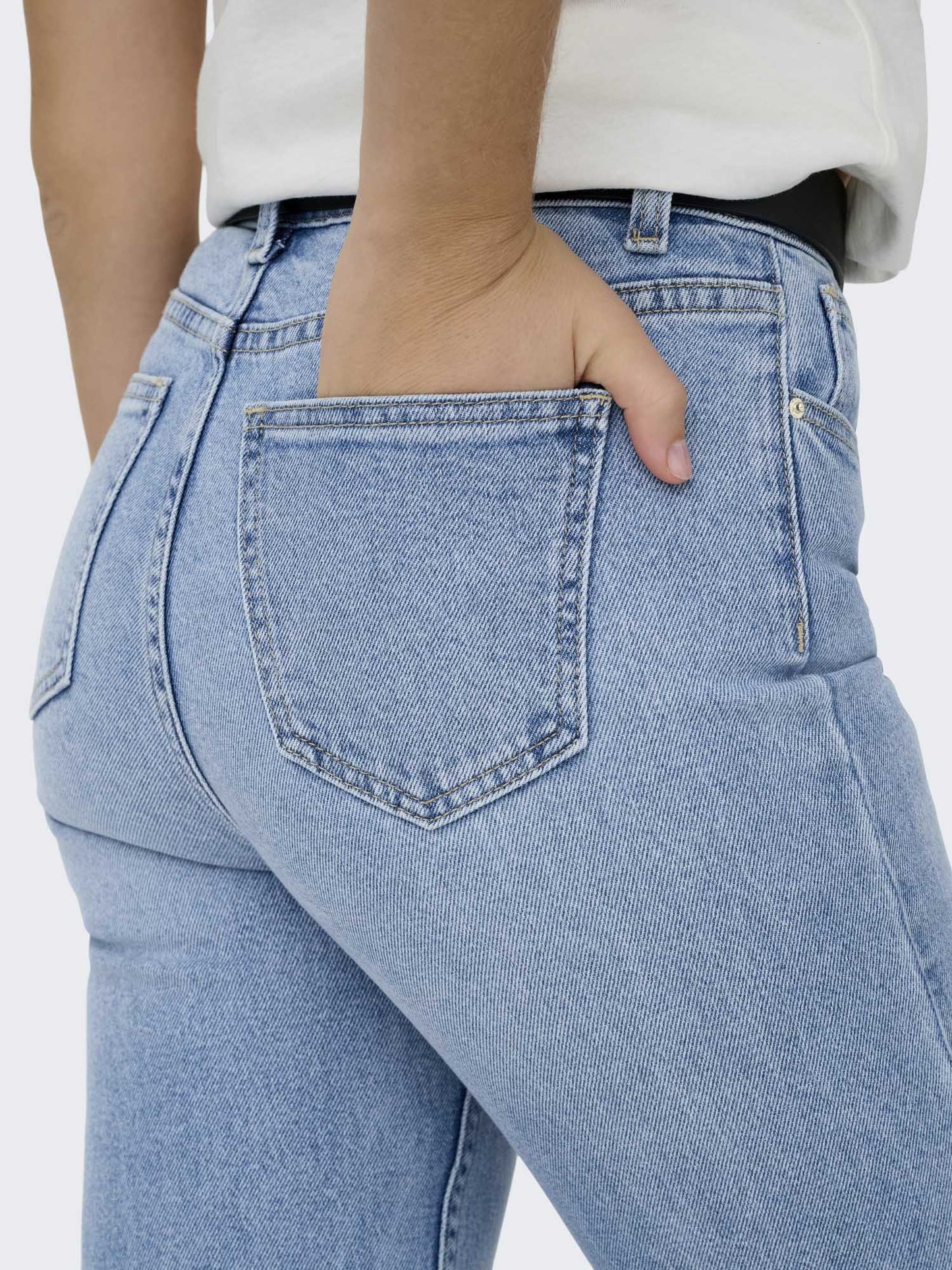Jeans Emily Straight da donna in denim chiaro