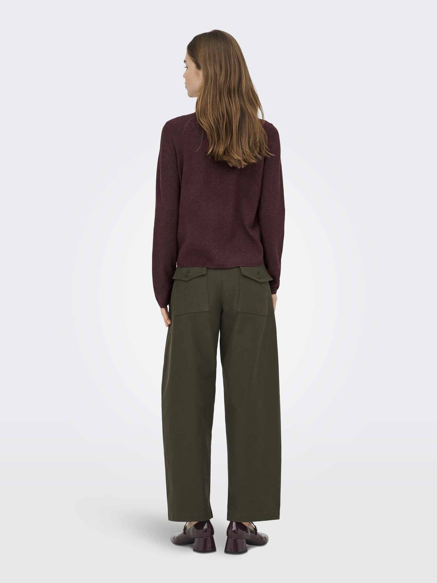 Only Loyal Cardigan, maglia da donna bordeaux