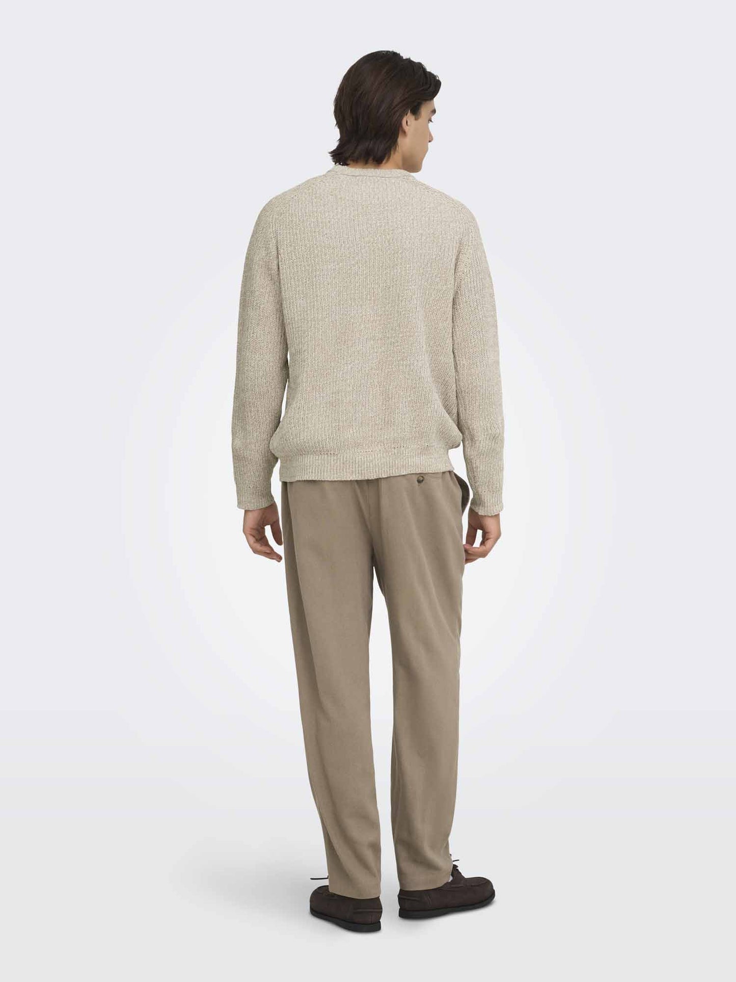 Only & Sons Onsjoin, maglia da uomo beige