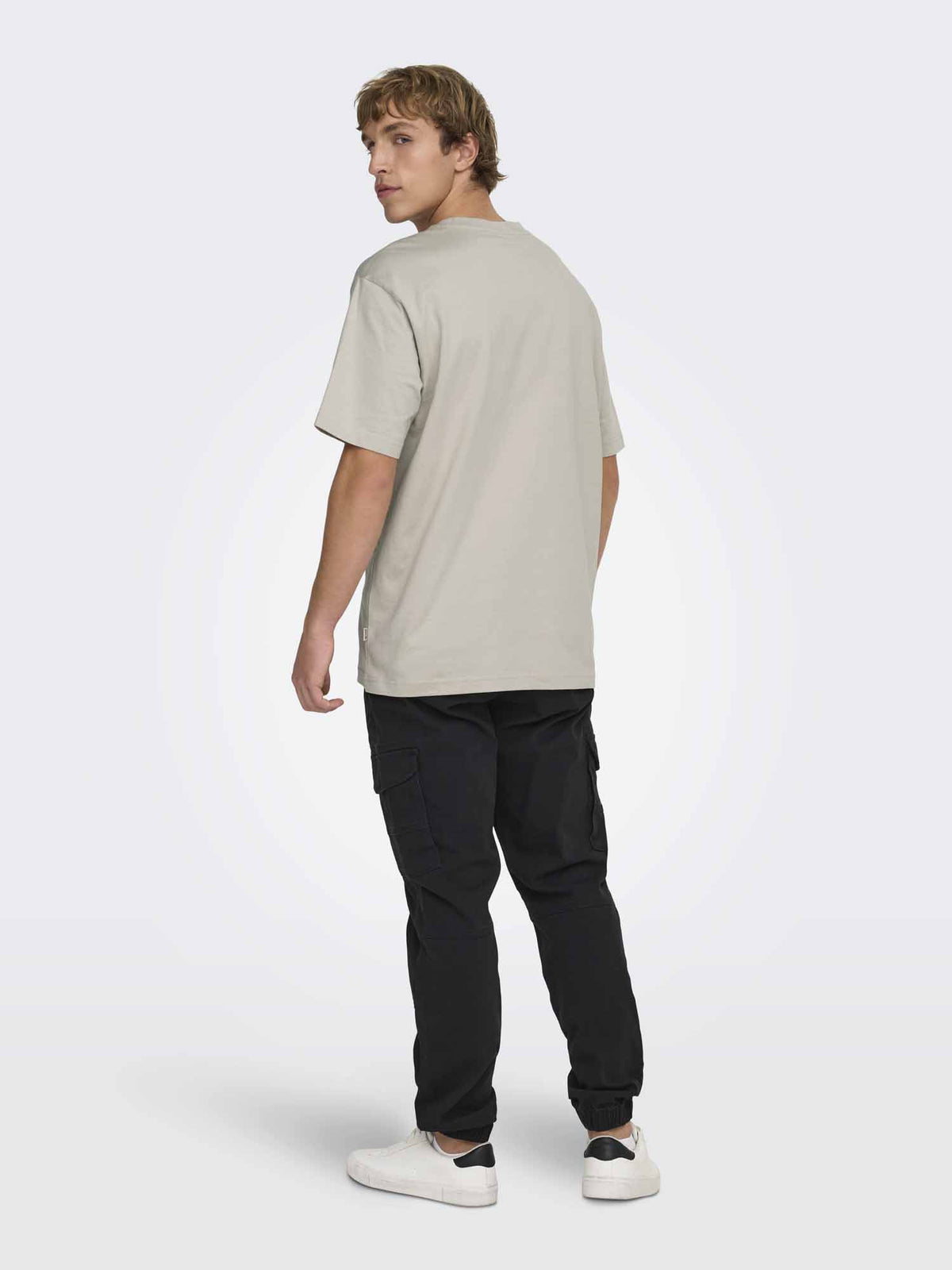 Only&sons fred t-shirt da uomo beige