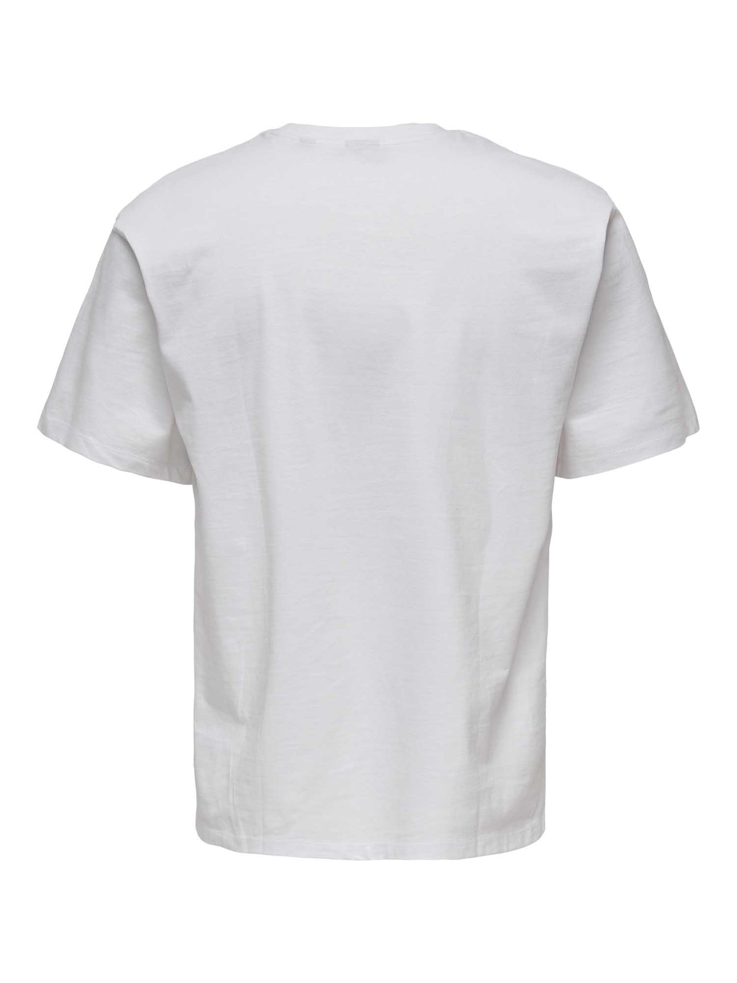 T-SHIRT FRED GIROCOLLO ONLY&SONS DA RAGAZZO BIANCO