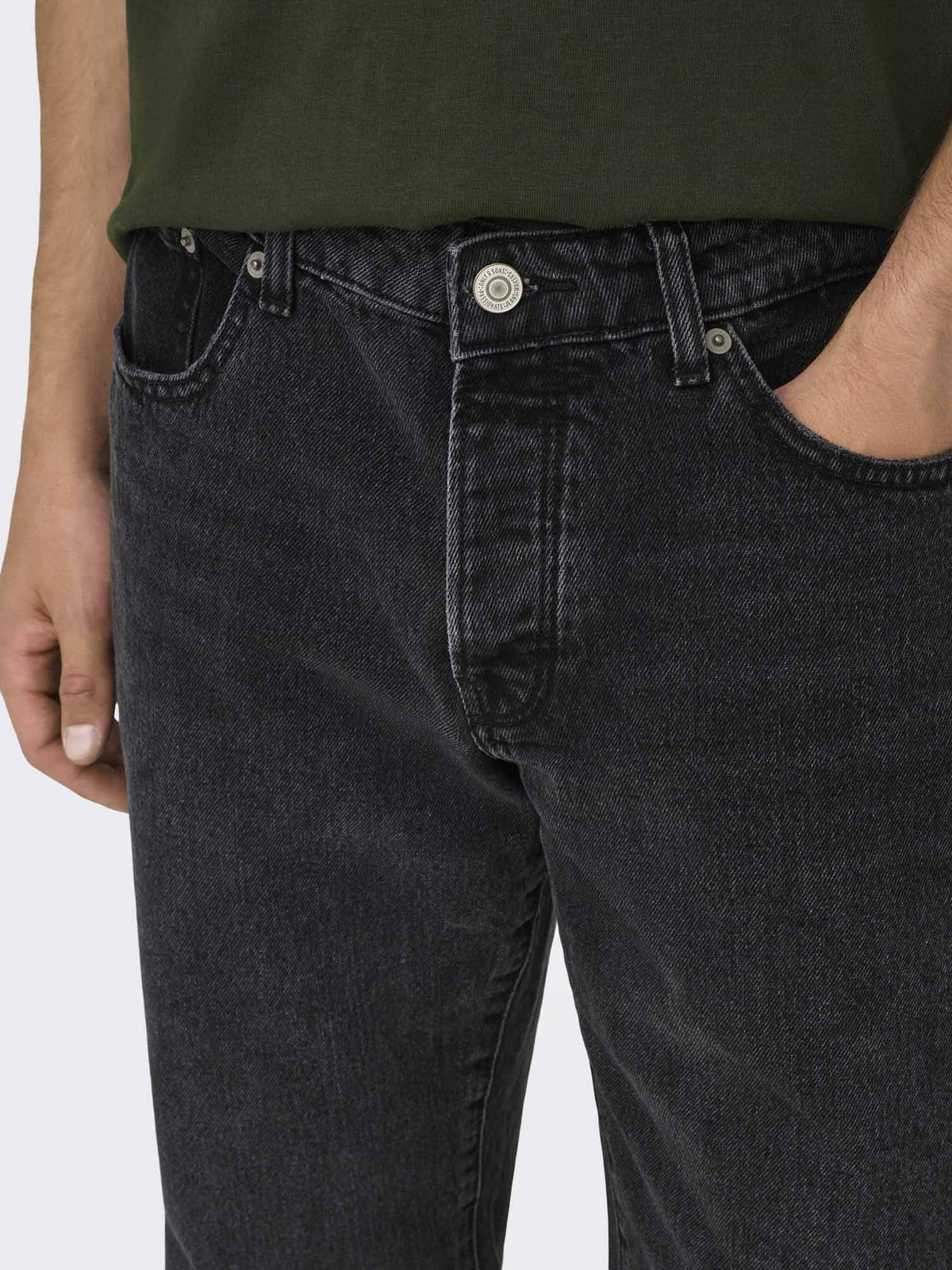 Only&sons edge jeans da uomo denim black