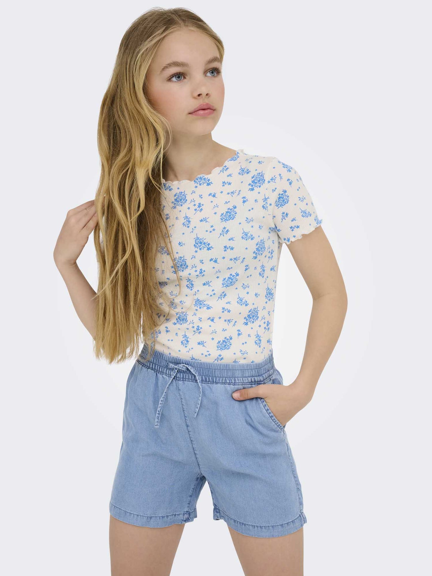 Shorts Only Jr Pema in denim unisex bambino