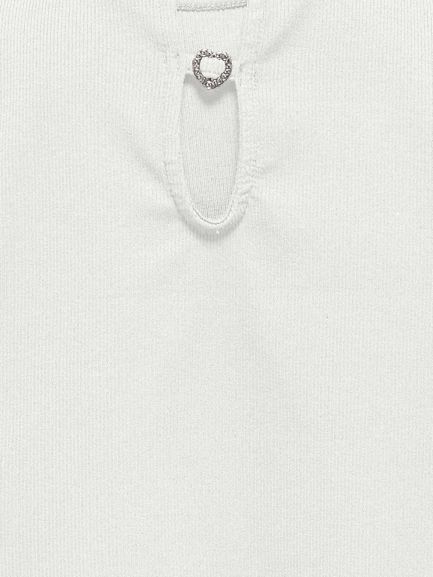 T-shirt bianca da bambino Only Jr in cotone morbido