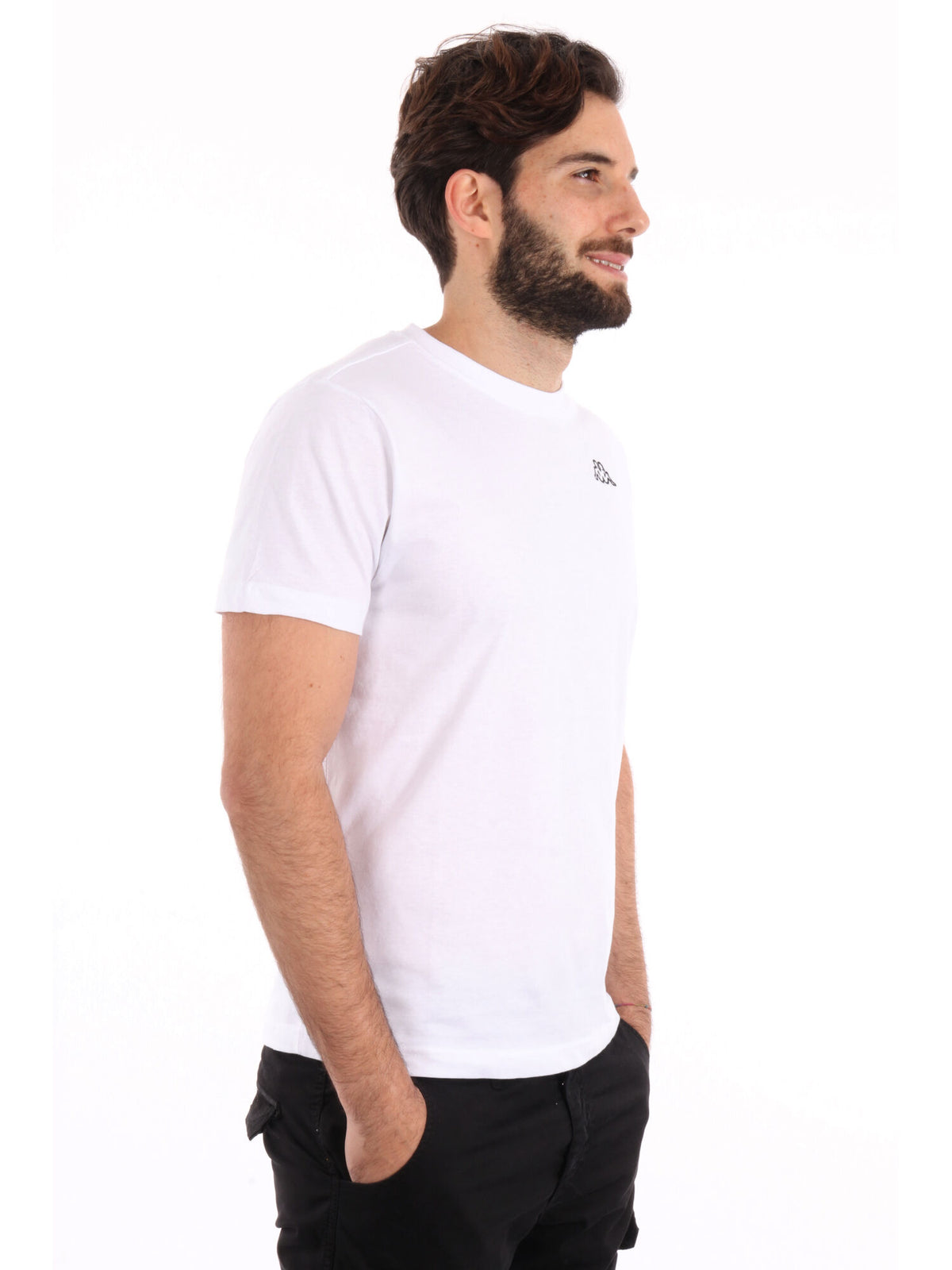 Kappa t-shirt mm da uomo bianco