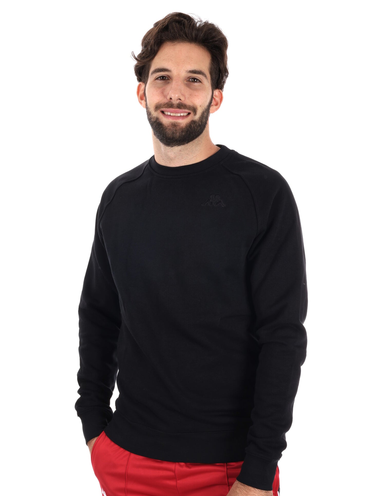 FELPA GIROCOLLO KAPPA DA UOMO NERO