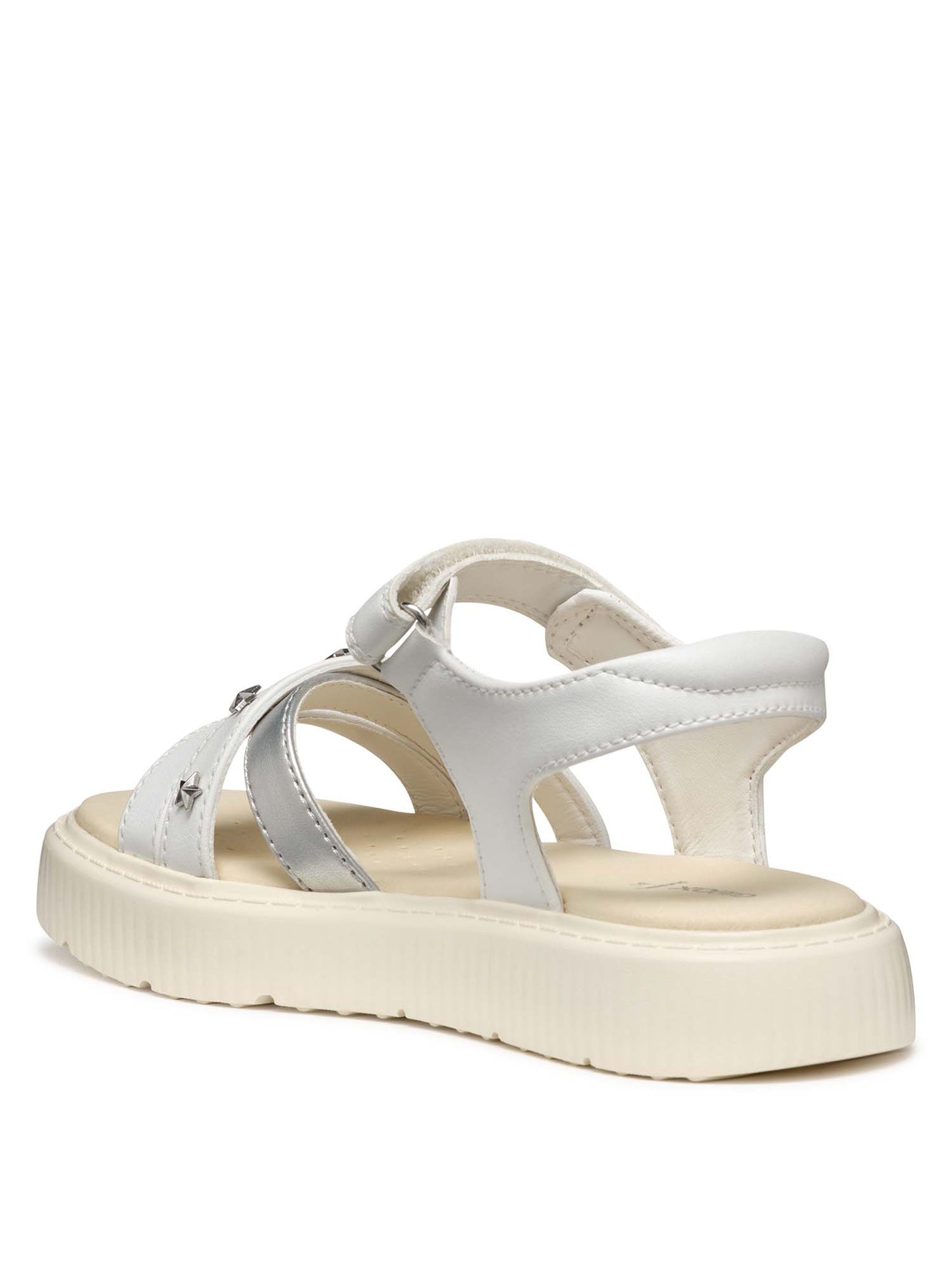 SANDALO KODETTE GEOX BAMBINA BIANCO ARGENTO