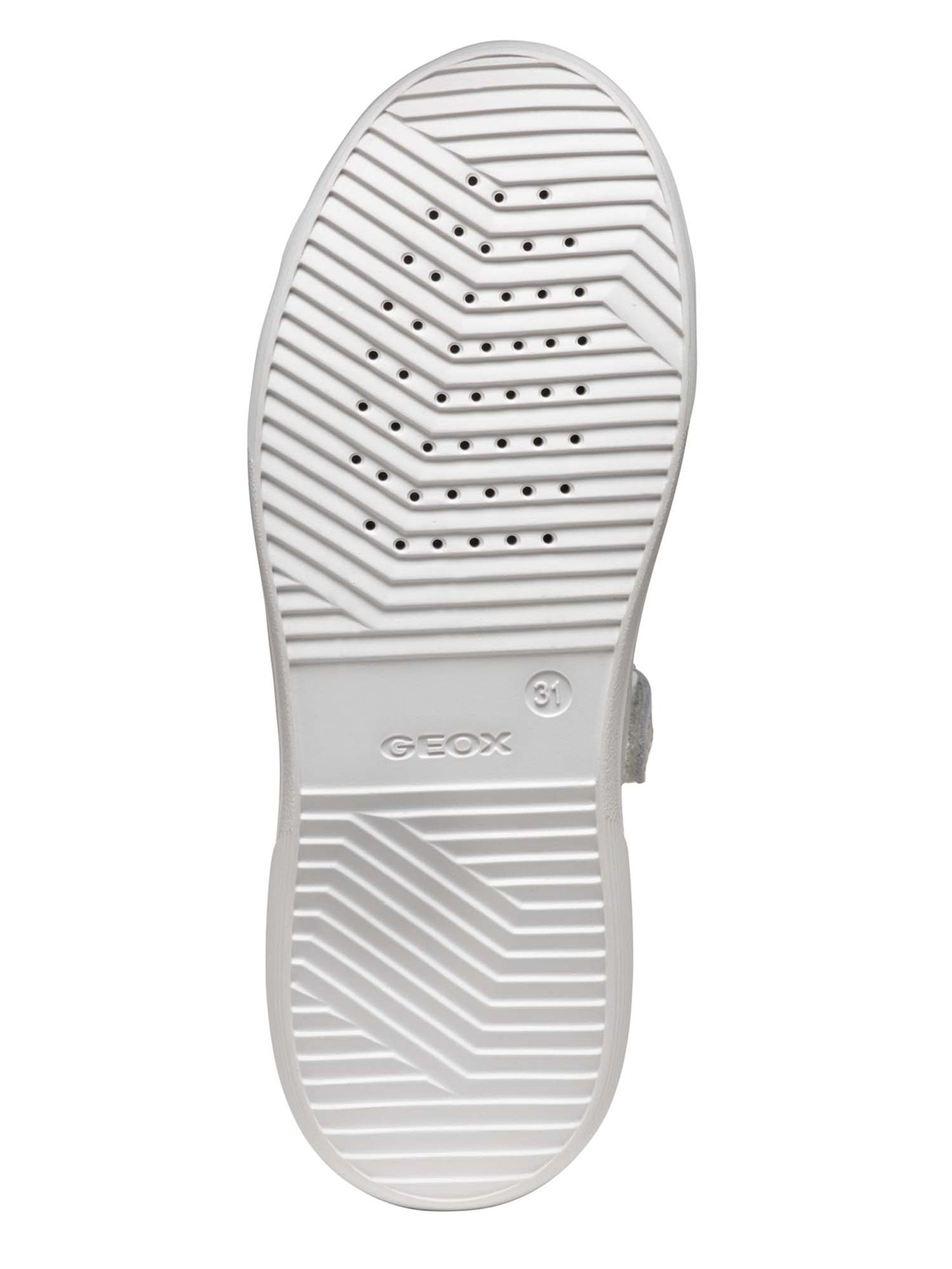 SNEAKERS NETTUNO CON ZIP GEOX BAMBINA BIANCO ARGENTO