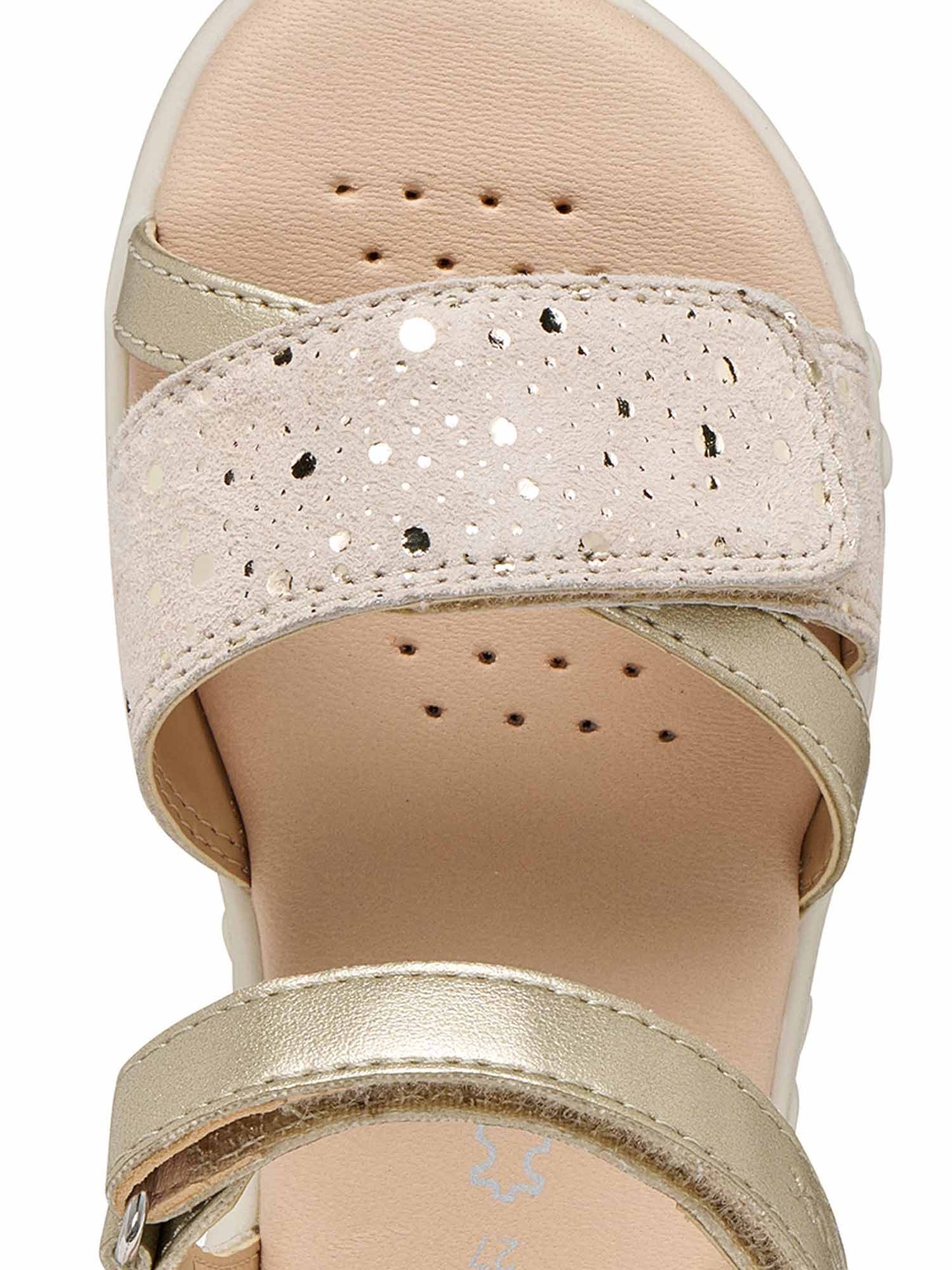 Sandalo oro Geox Haiti per Bambina dalla calzata larga