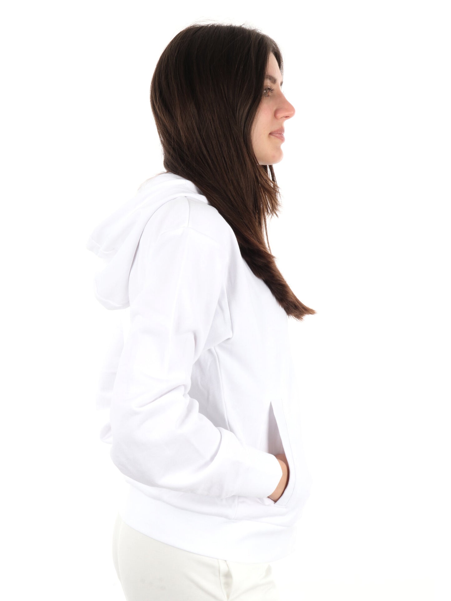 KAPPA FELPA ZIP+CAPP - BIANCO
