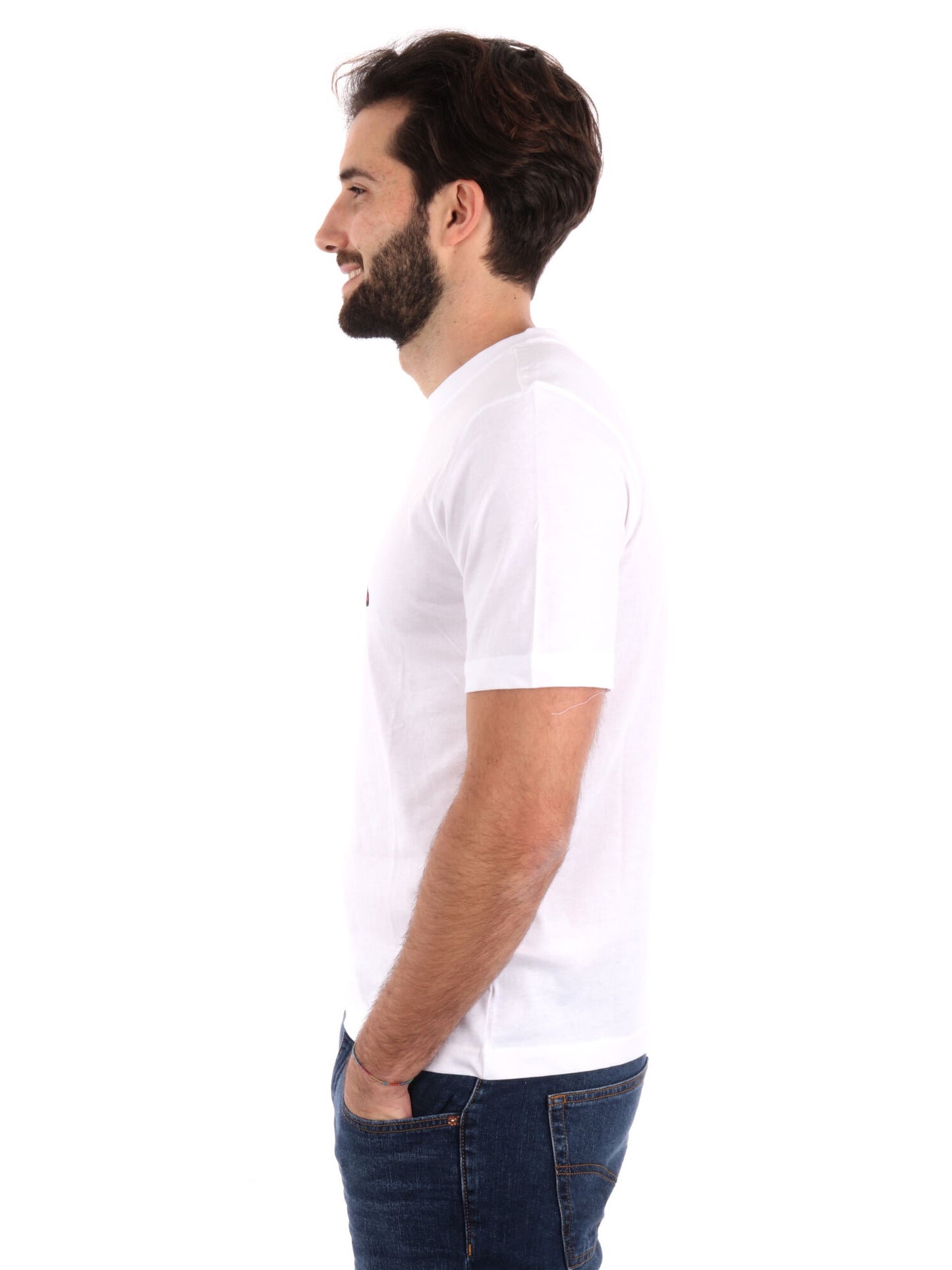T-SHIRT LOGO GETTO KAPPA UOMO BIANCO