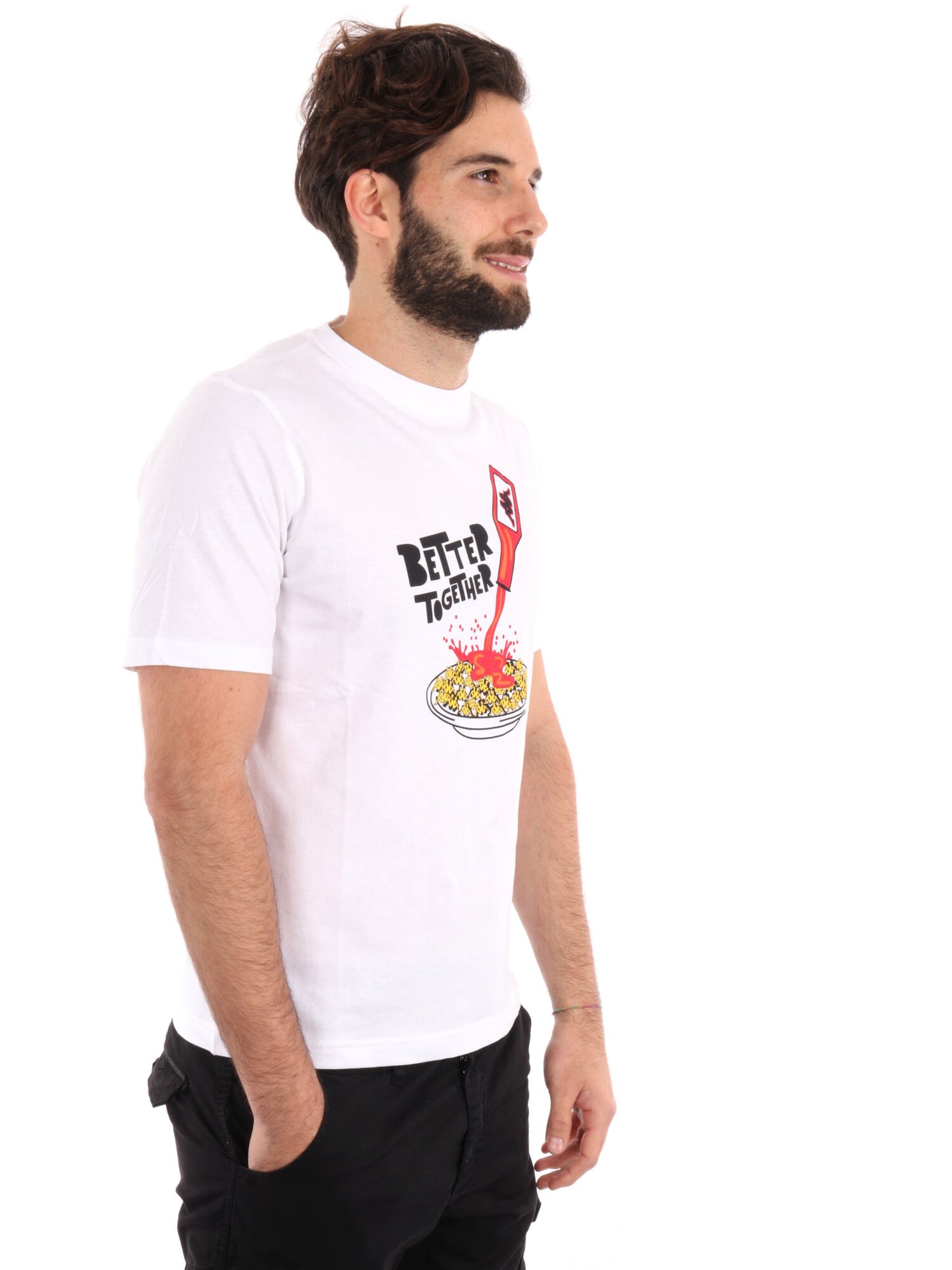 T-SHIRT LOGO GLESTO KAPPA UOMO BIANCO