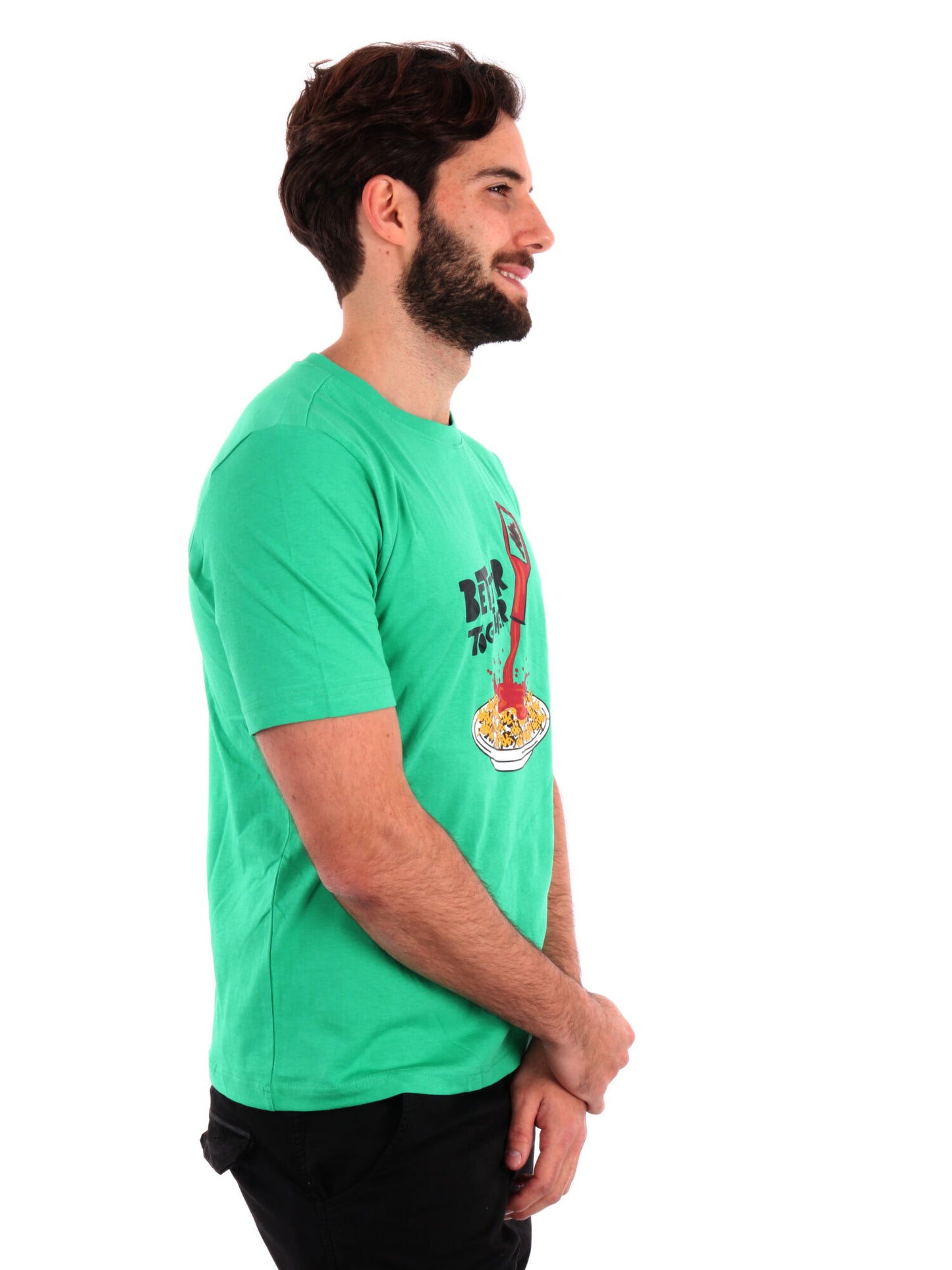 T-SHIRT LOGO GLESTO KAPPA UOMO VERDE