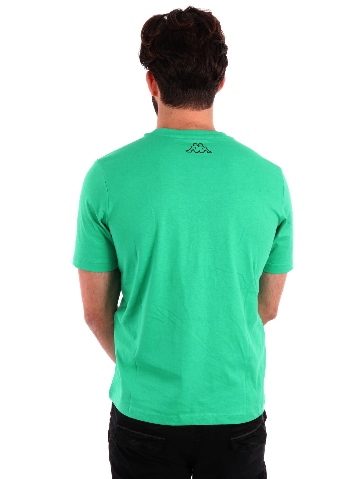 T-SHIRT LOGO GLESTO KAPPA UOMO VERDE