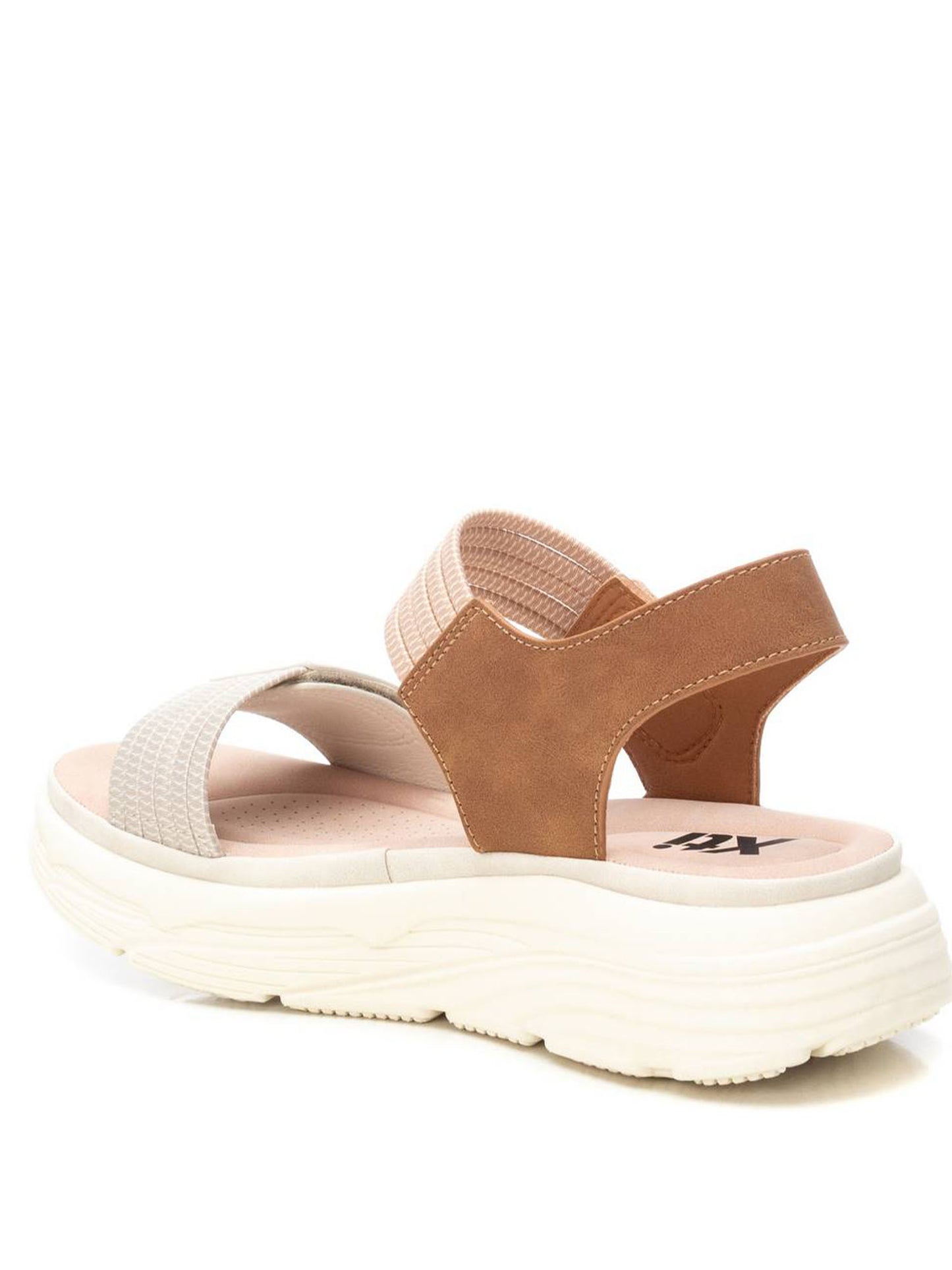 Xti sandalo con zeppa beige da donna adulto per la primavera-estate