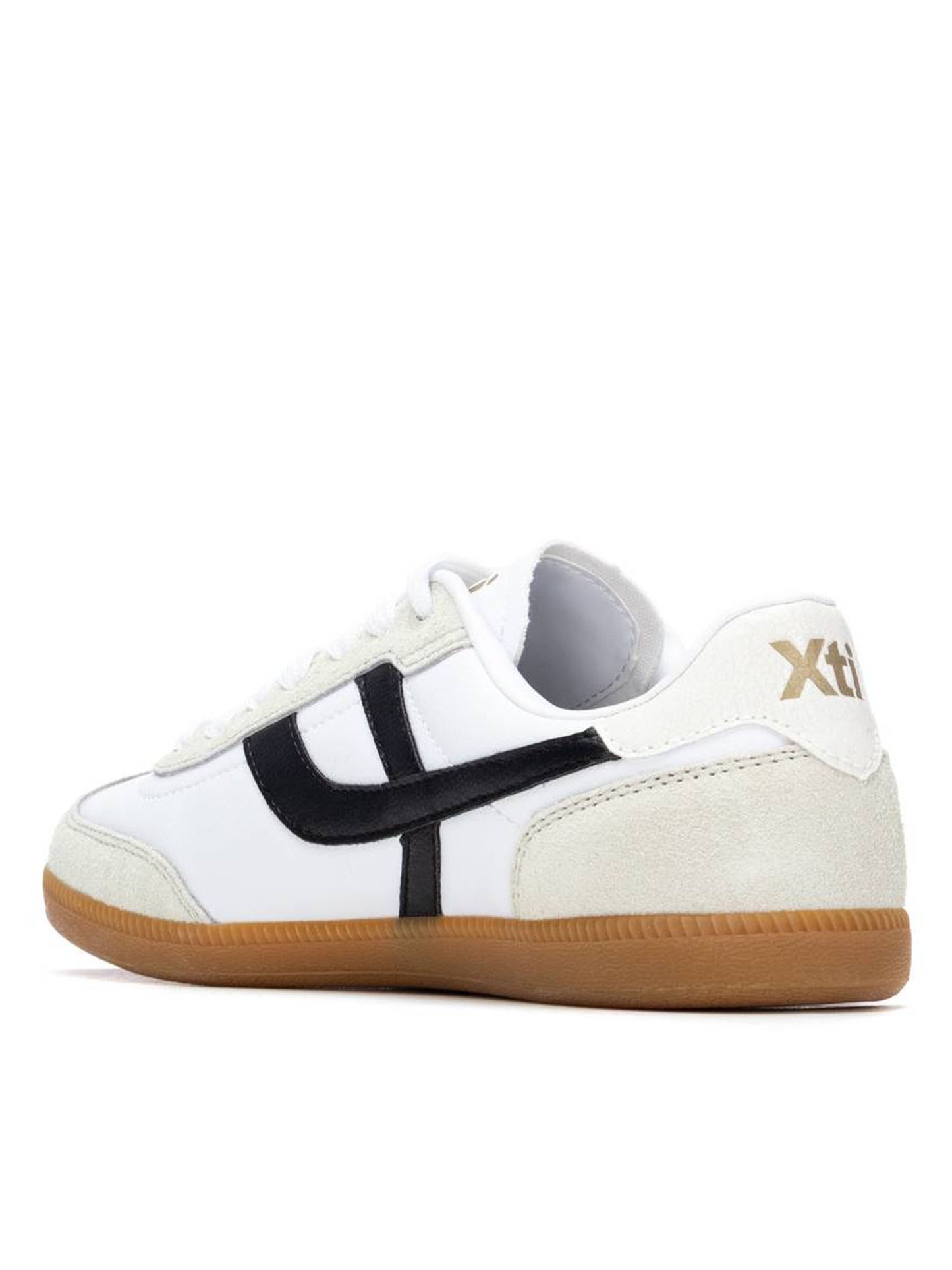 Sneakers Xti 145055 da donna bianche in similpelle dallo stile retrò