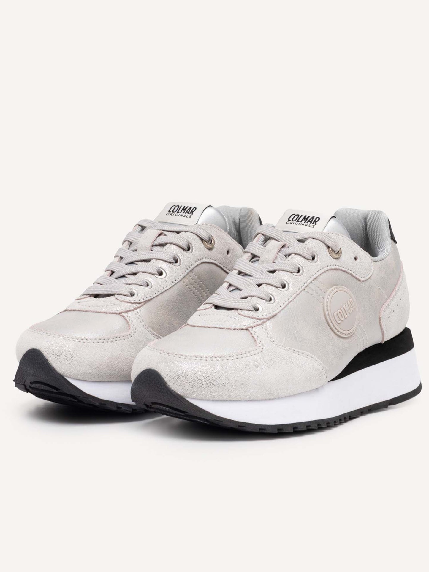SNEAKERS TRAVIS PUNK SUOLA ALTA COLMAR DA DONNA ARGENTO