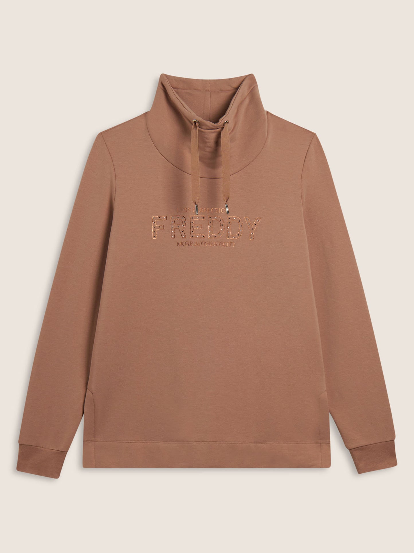 FELPA A COLLO ALTO COLLEGE LUXE FREDDY DONNA BEIGE