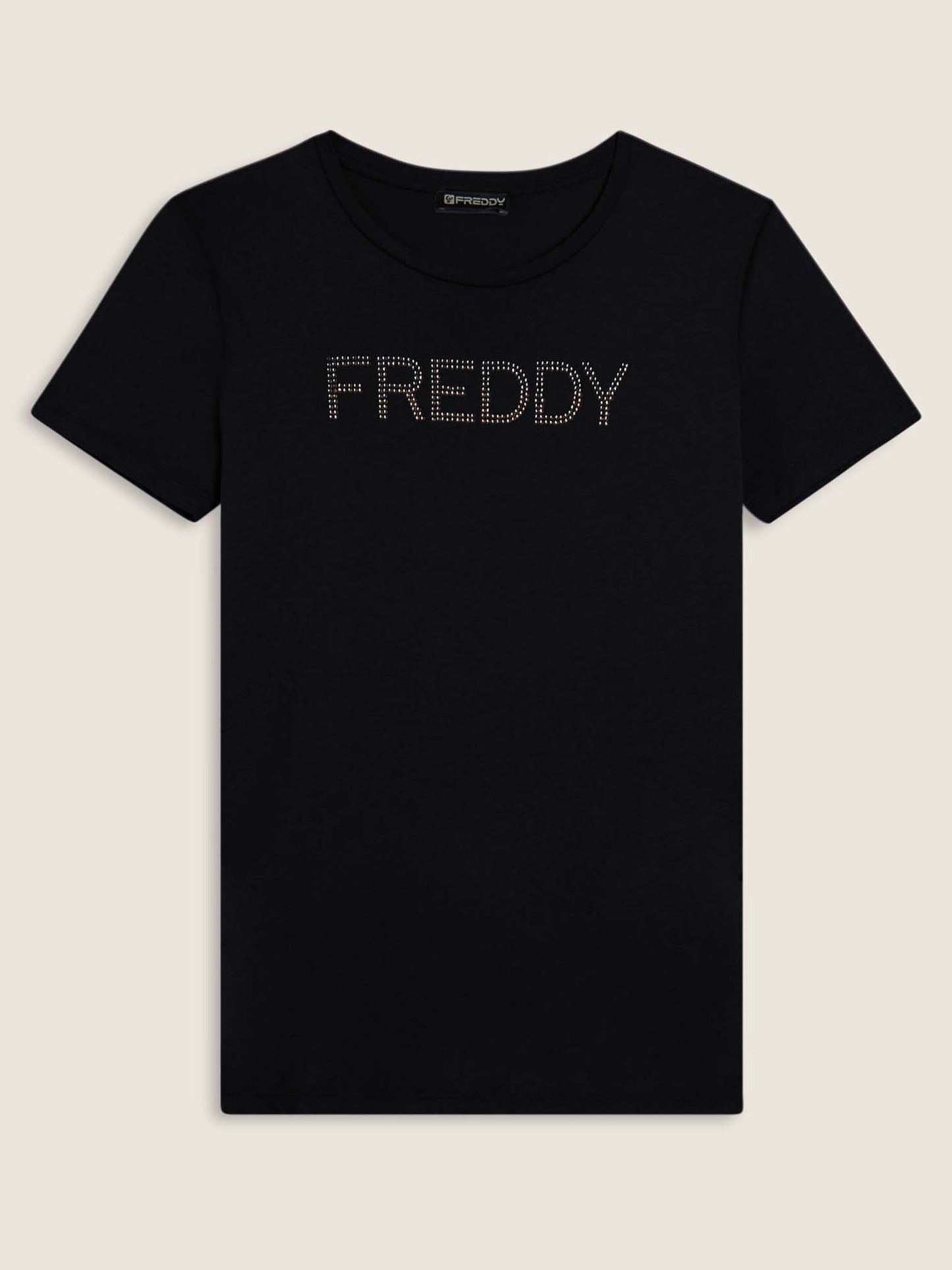 T-SHIRT COLLEGE LUXE FREDDY DONNA - NERO