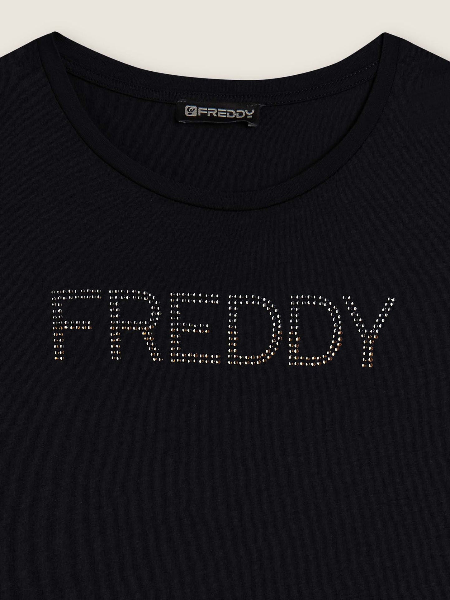 T-SHIRT COLLEGE LUXE FREDDY DONNA - NERO