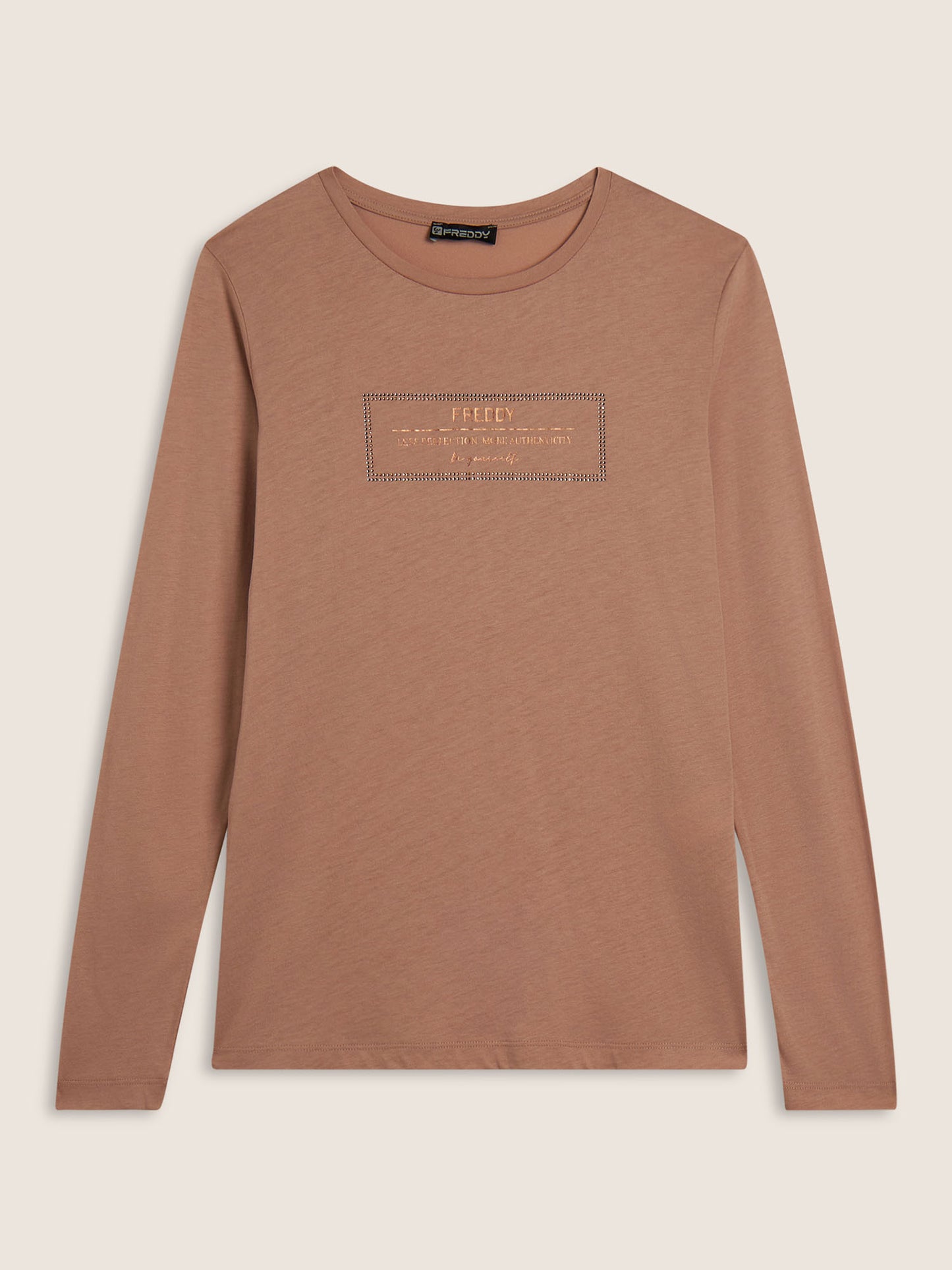 MAGLIA A MANICHE LUNGHE COLLEGE LUXE FREDDY DONNA BEIGE