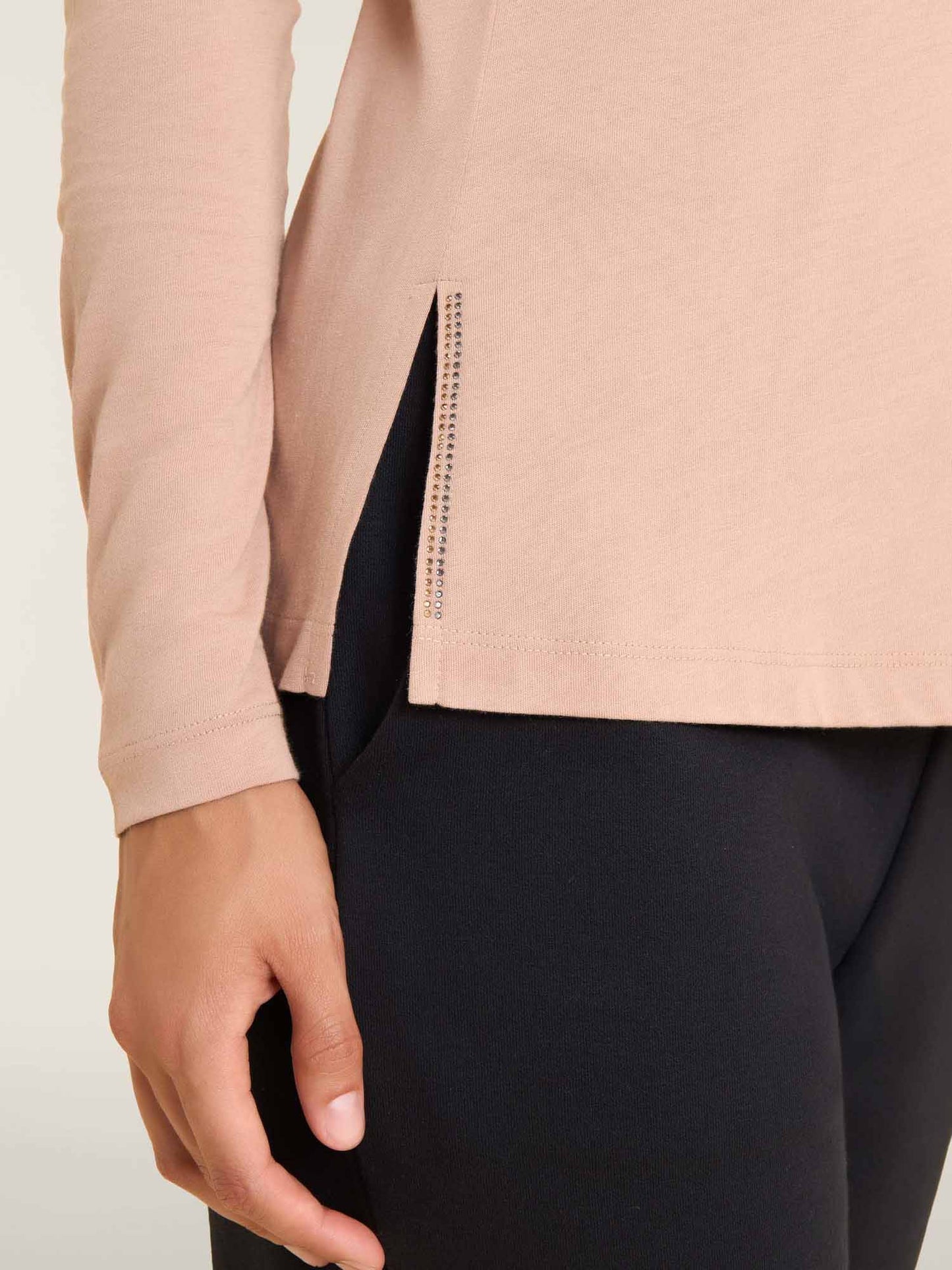 MAGLIA A MANICHE LUNGHE COLLEGE LUXE FREDDY DONNA BEIGE