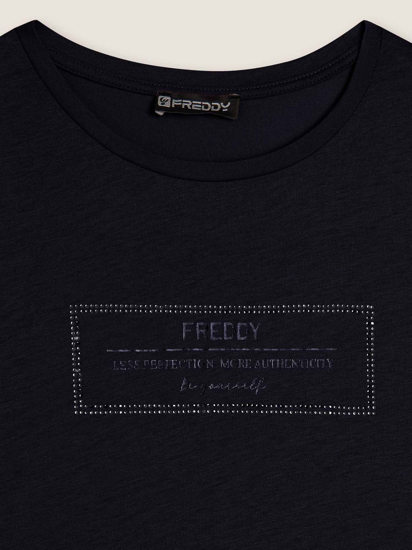 MAGLIA A MANICHE LUNGHE COLLEGE LUXE FREDDY DONNA NERO
