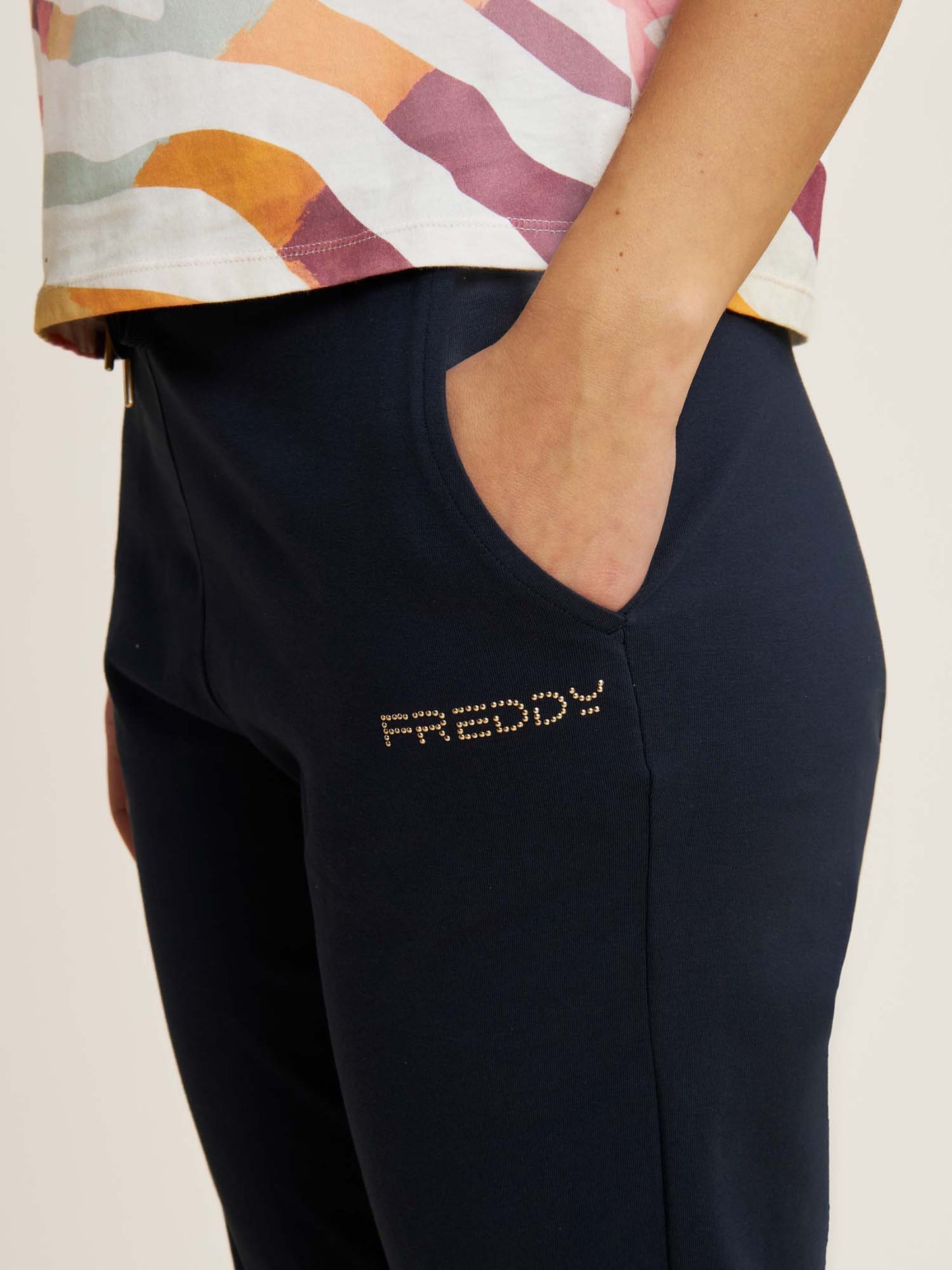 PANTALONE IN JERSEY FREDDY DONNA BLU