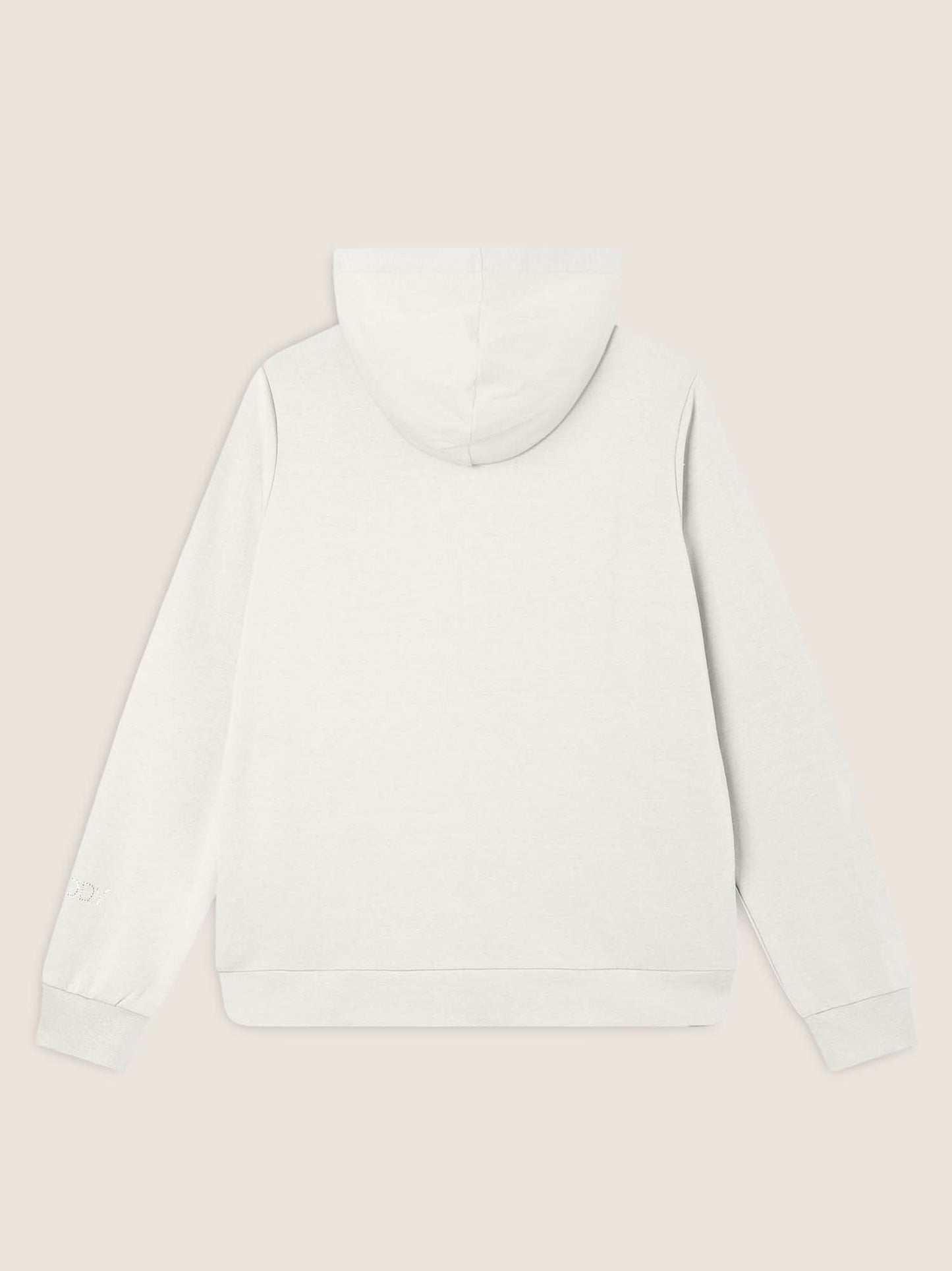 FELPA CON CAPPUCCIO E ZIP COLLEGE LUXE FREDDY DONNA BIANCO