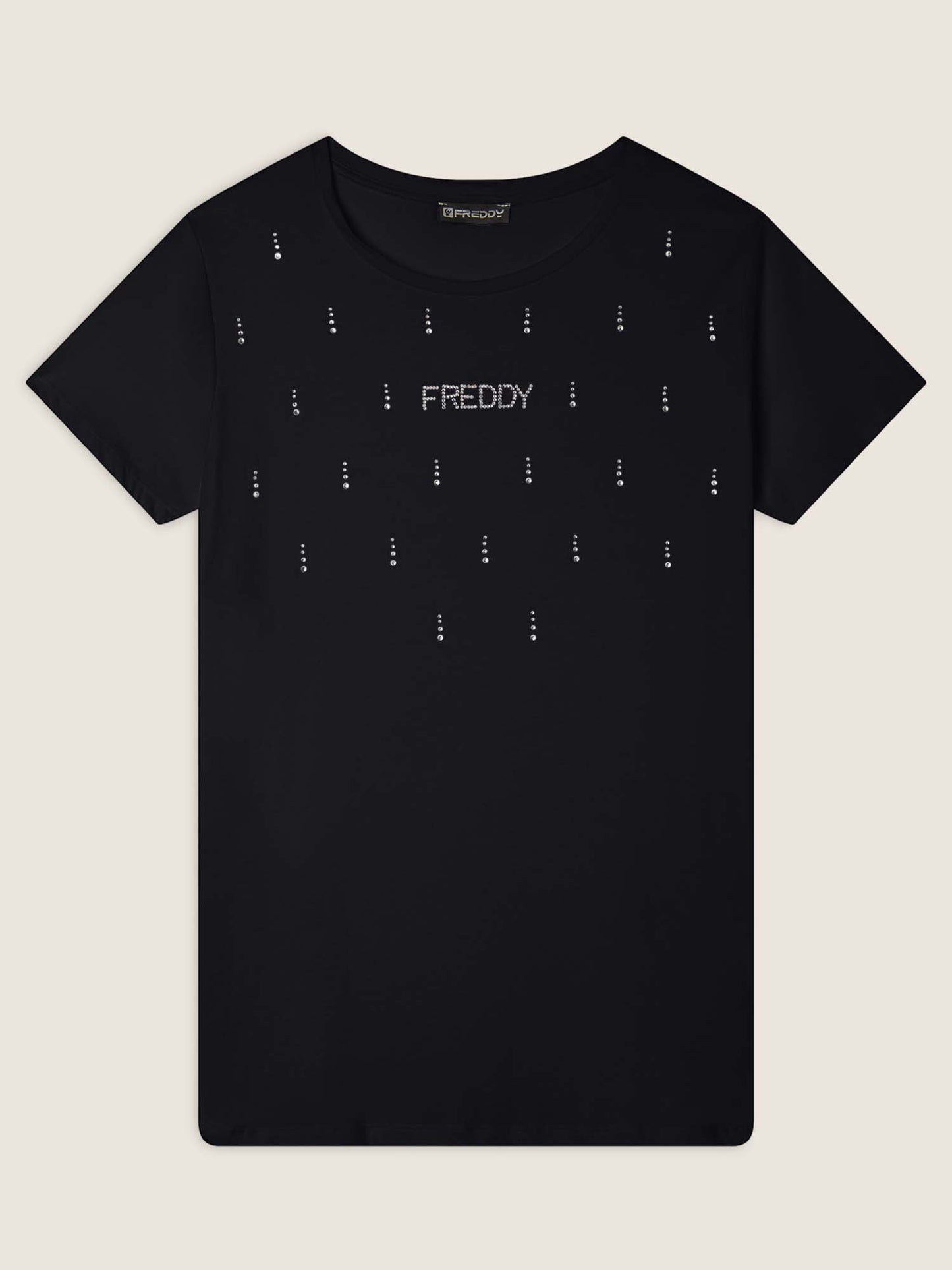 T-SHIRT COLLEGE LUXE FREDDY DONNA NERO