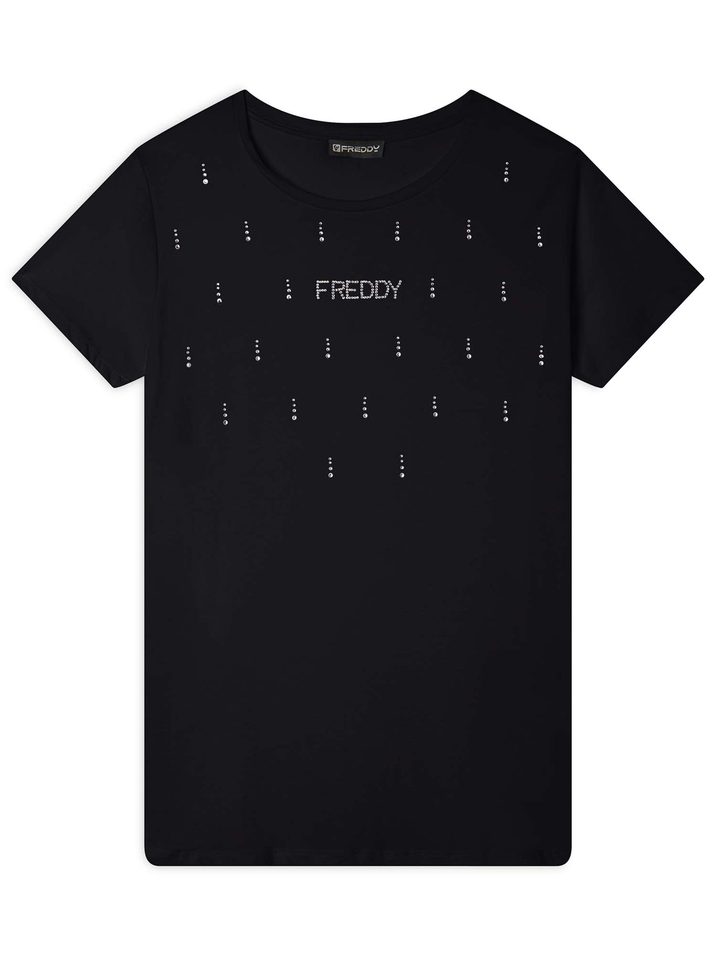 T-SHIRT COLLEGE LUXE FREDDY DONNA NERO