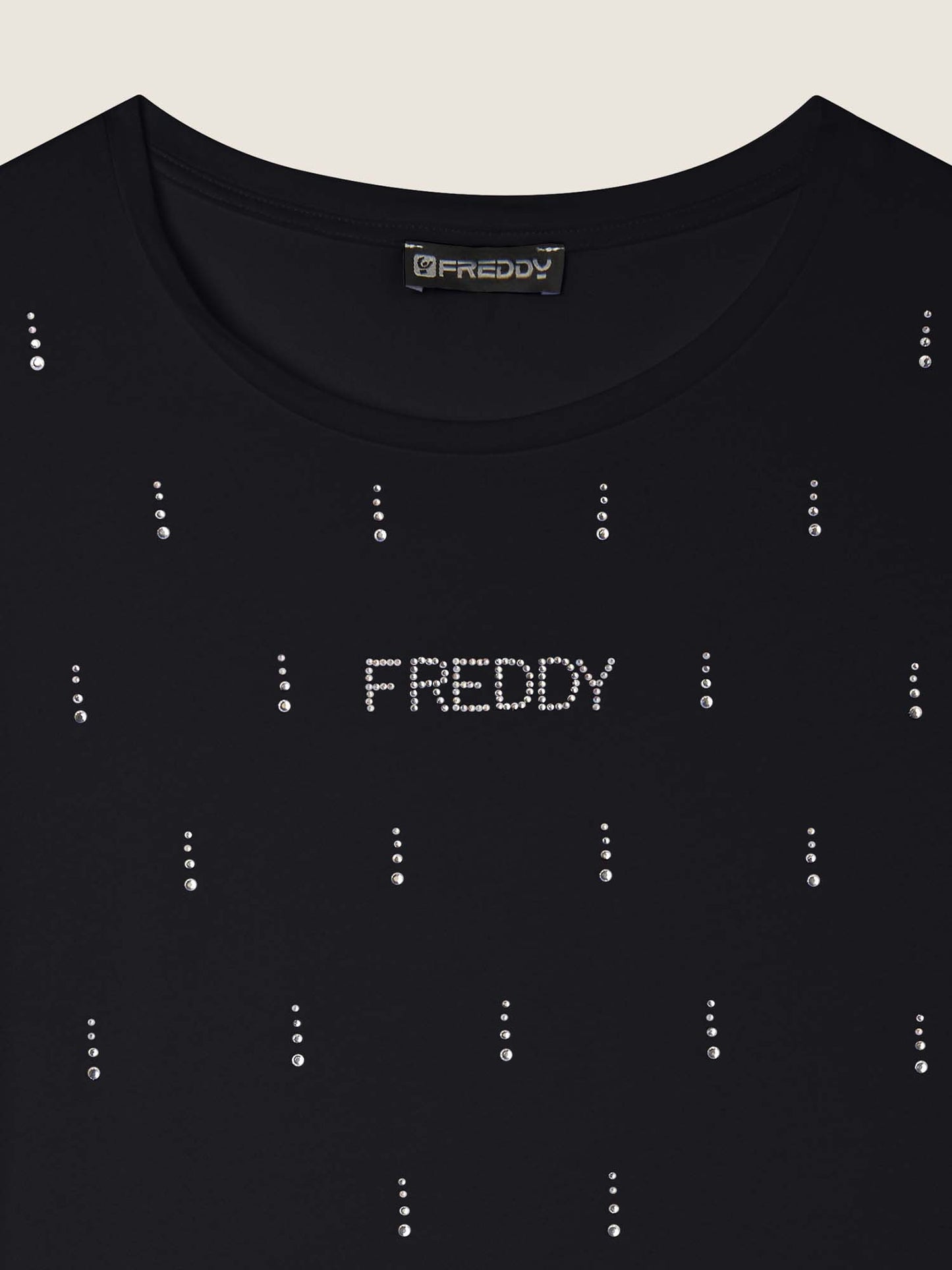 T-SHIRT COLLEGE LUXE FREDDY DONNA NERO