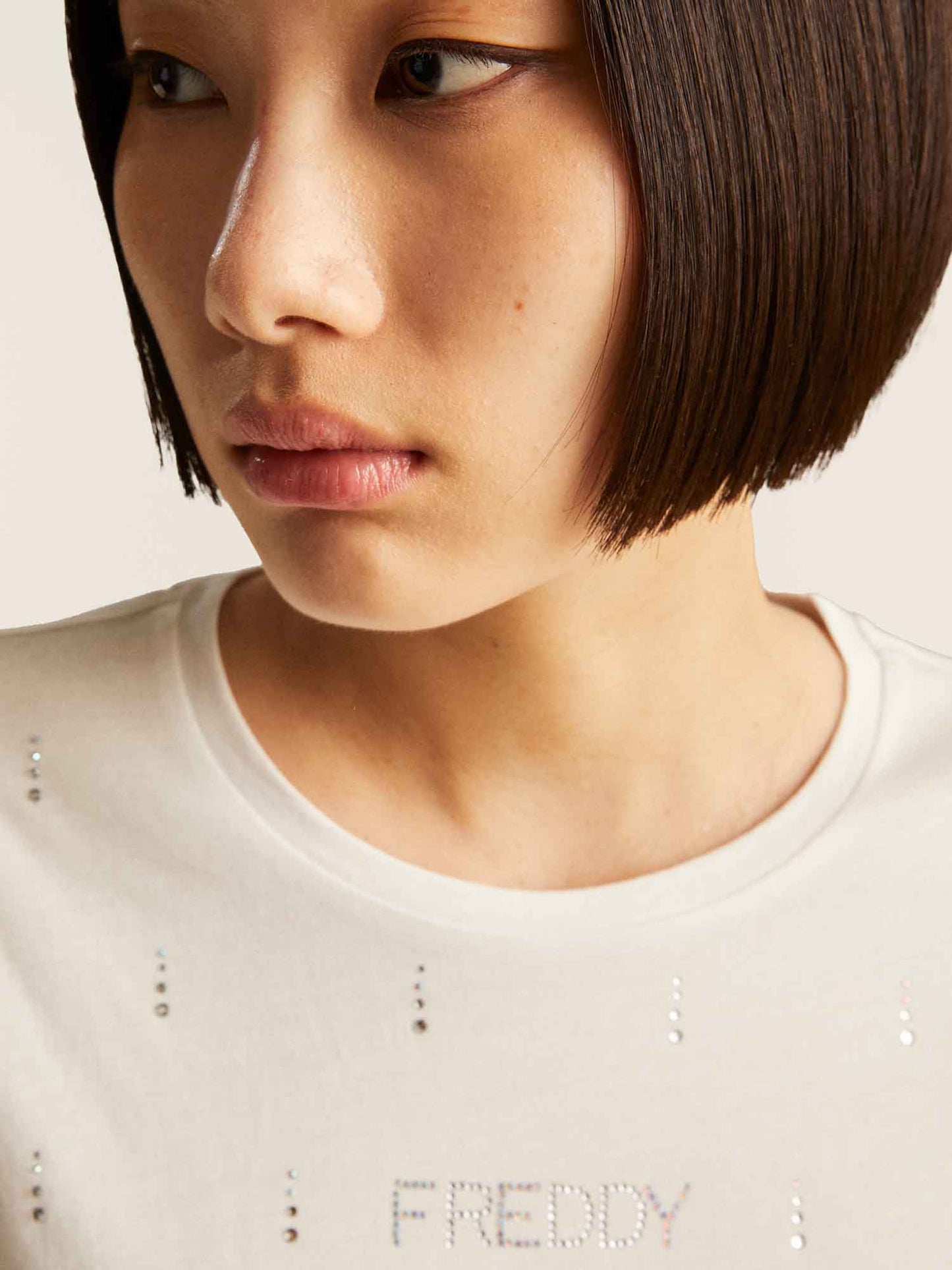 T-SHIRT COLLEGE LUXE FREDDY DONNA BIANCO