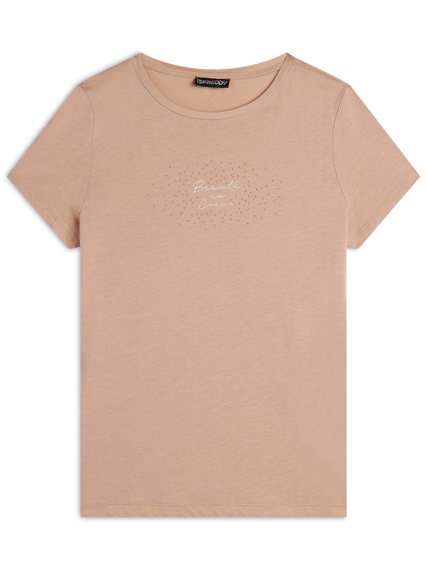 T-SHIRT CON STAMPA E STRASS FREDDY DONNA ROSA