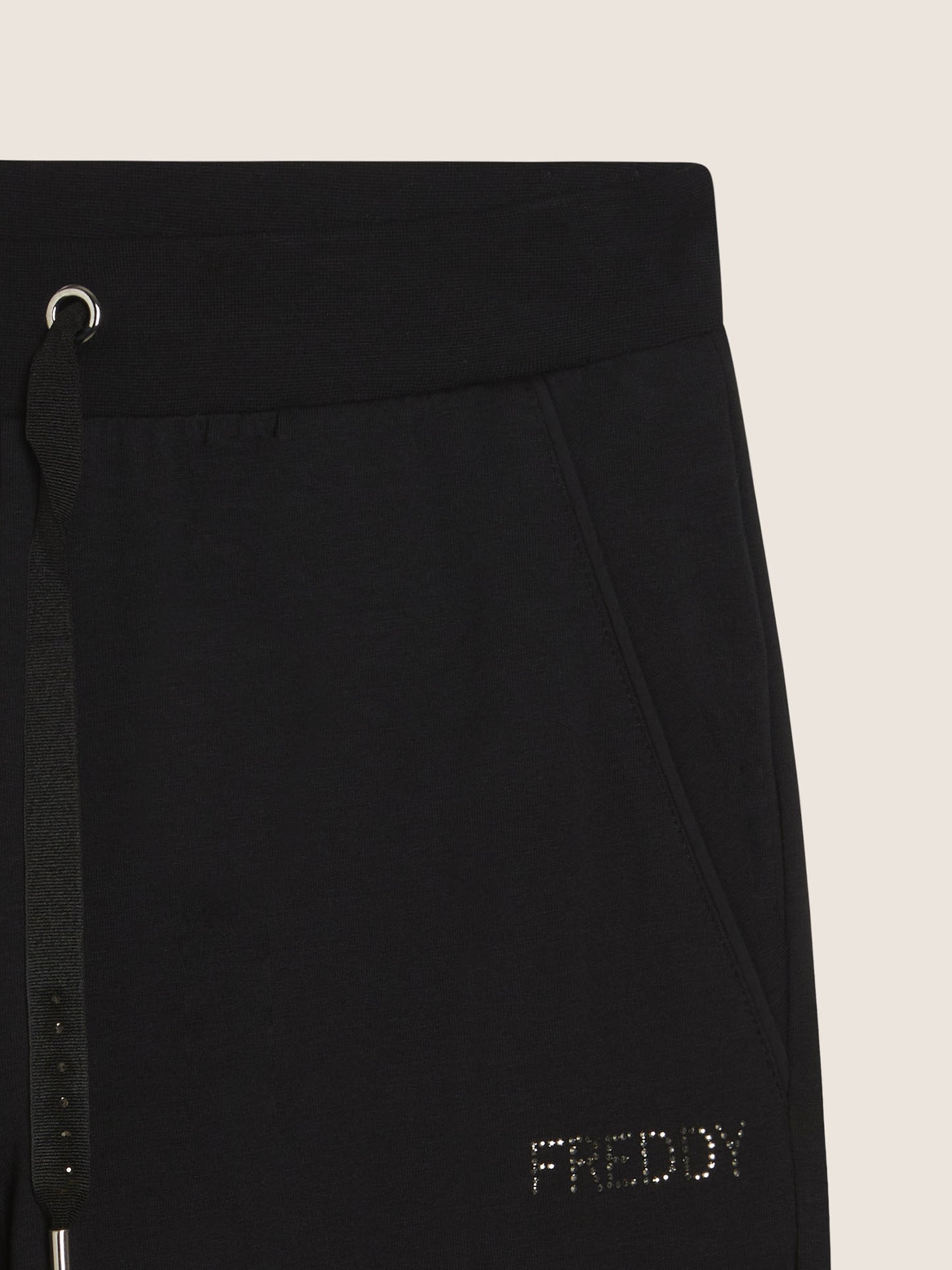 Pantaloni Freddy College Luxe in modal nero da donna